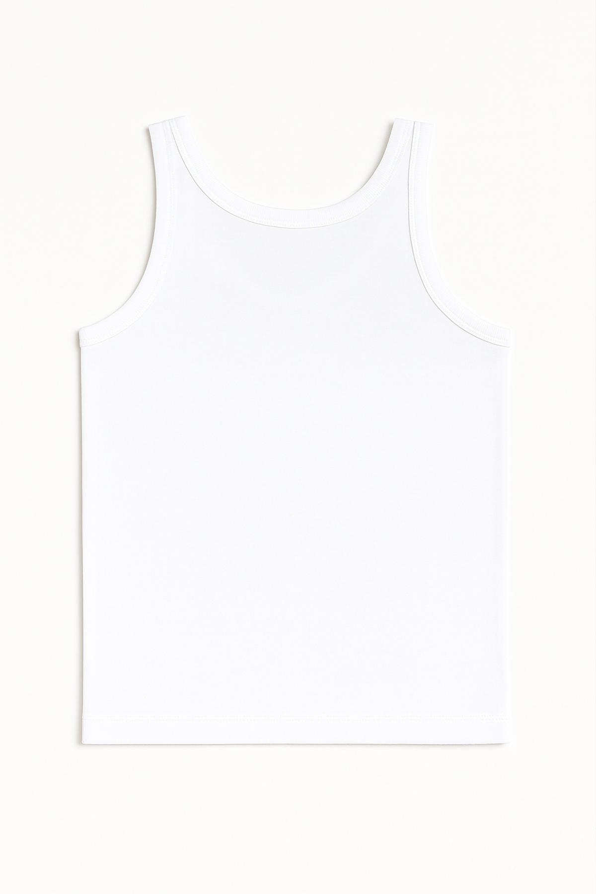 Erkek Çocuk %100 Pamuklu Süprem Kalın Askılı Atlet | Beyaz K0702