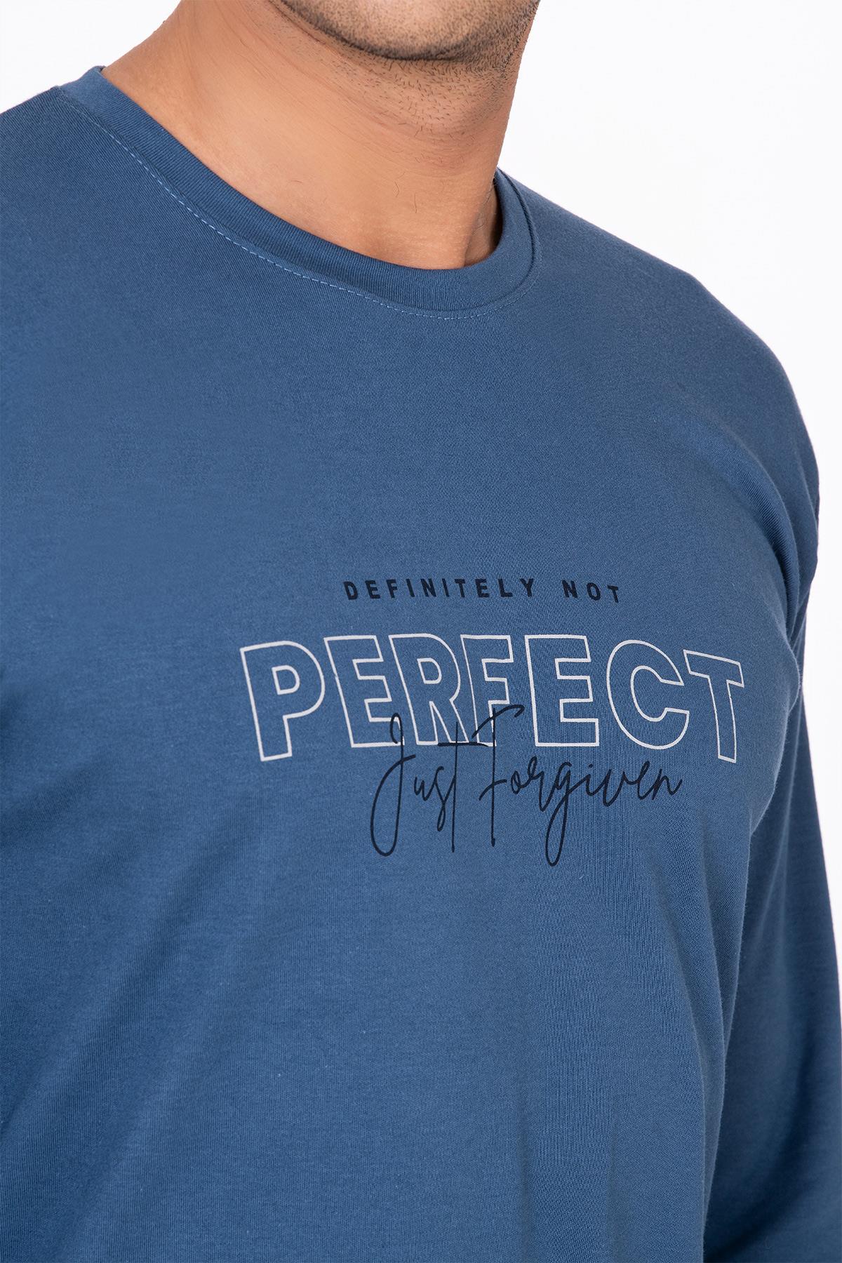 Erkek İnterlok Penye Bisiklet Yaka Pijama Takımı | 020