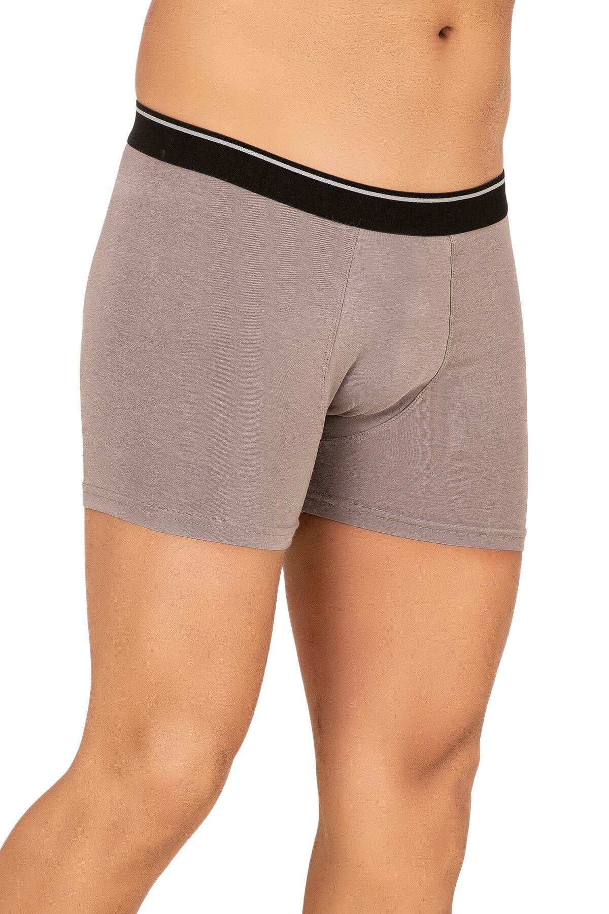 Erkek Modal Pamuklu Boxer Şort | Gri K11256