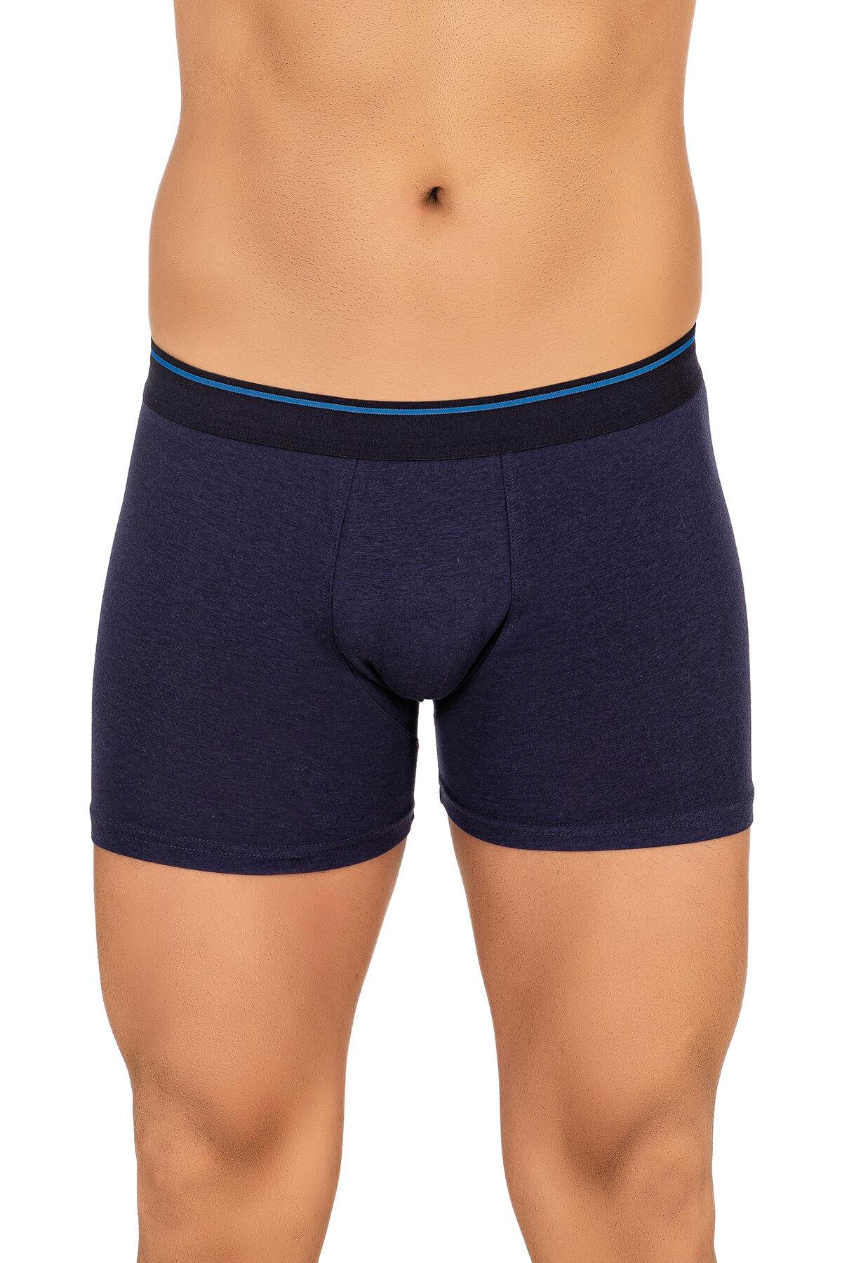 Erkek Modal Pamuklu Boxer Şort | Lacivert K11256