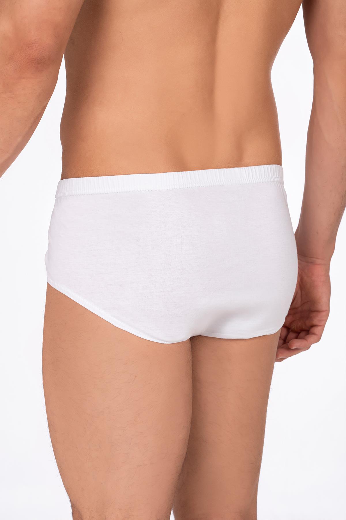 Erkek Pamuklu Süprem Slip Külot 3'lü Paket – Rahat & Dayanıklı | Beyaz K0037