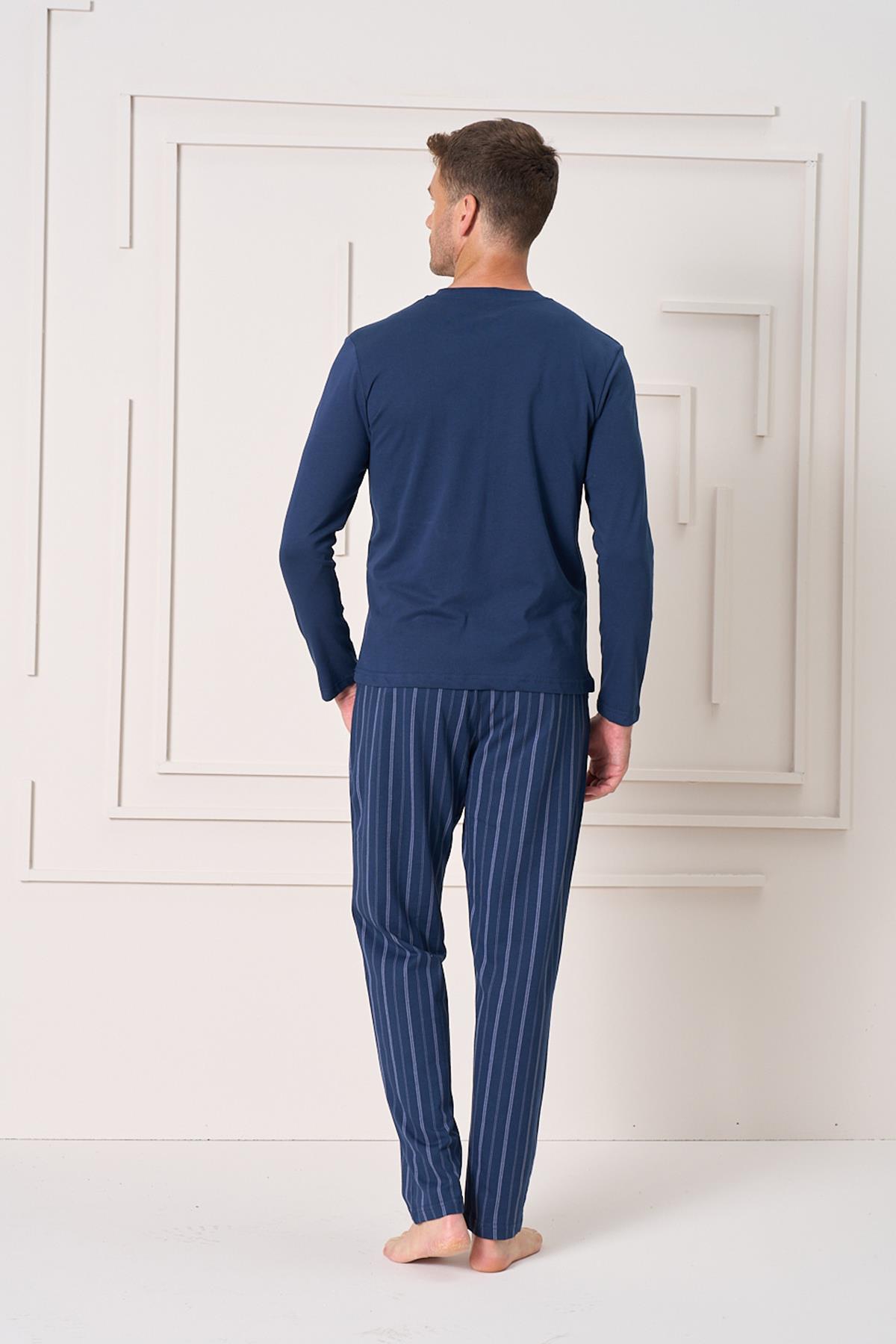 Erkek Penye Süprem Battal Önü Patlı Takım | Lacivert 2145