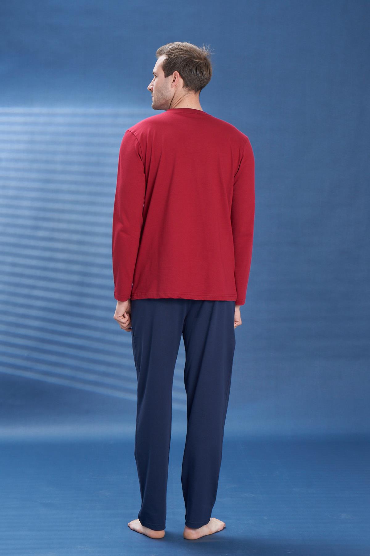 Erkek Penye Süprem Battal Önü Patlı Takım | Bordo 2105