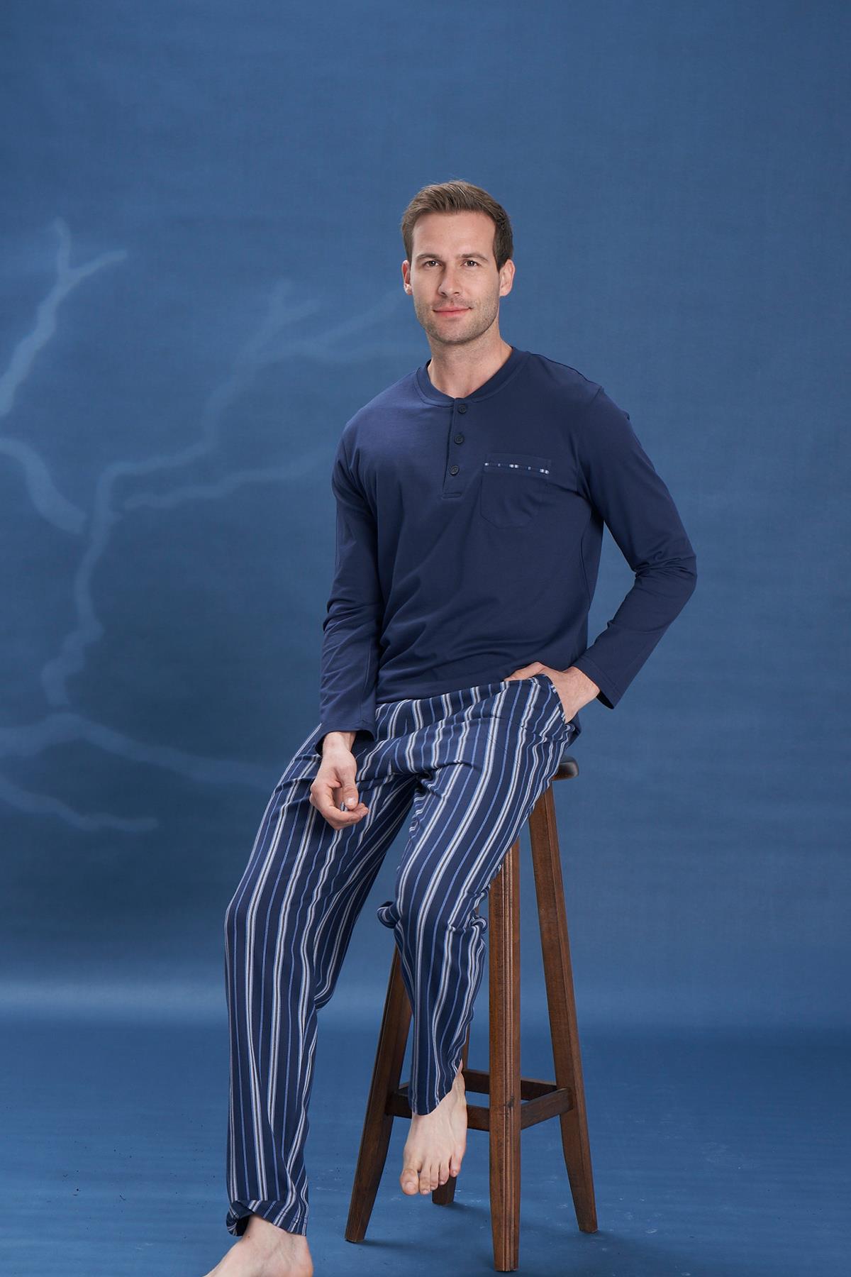 Erkek Penye Süprem Genç Önü Patlı Takım | Lacivert 2154