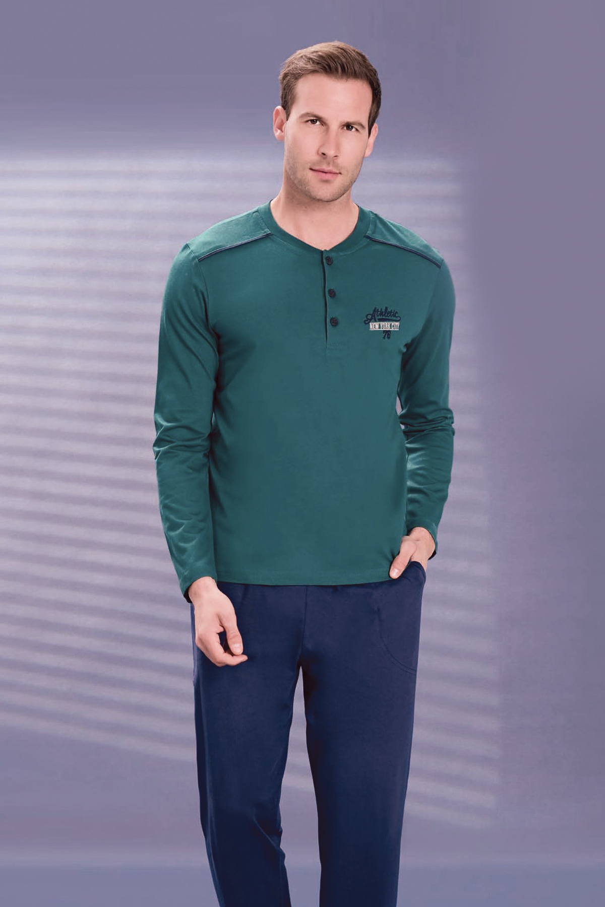 Erkek Penye Süprem Genç Önü Patlı Takım | Koyu Yeşil 2102