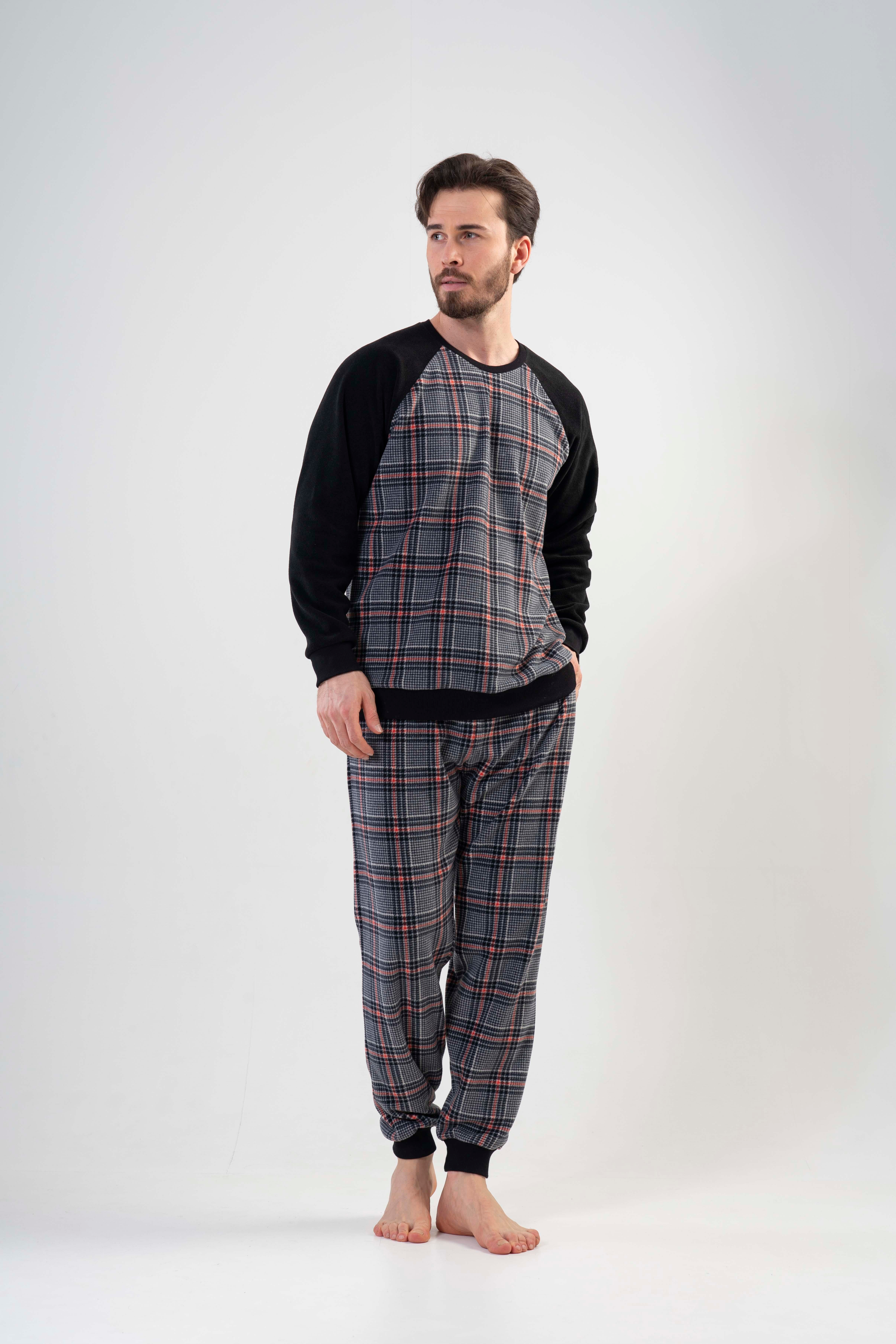 Erkek Uzun Kol Polar Pijama Takım | Kompedan  AW22 Vnt. 2010530217 