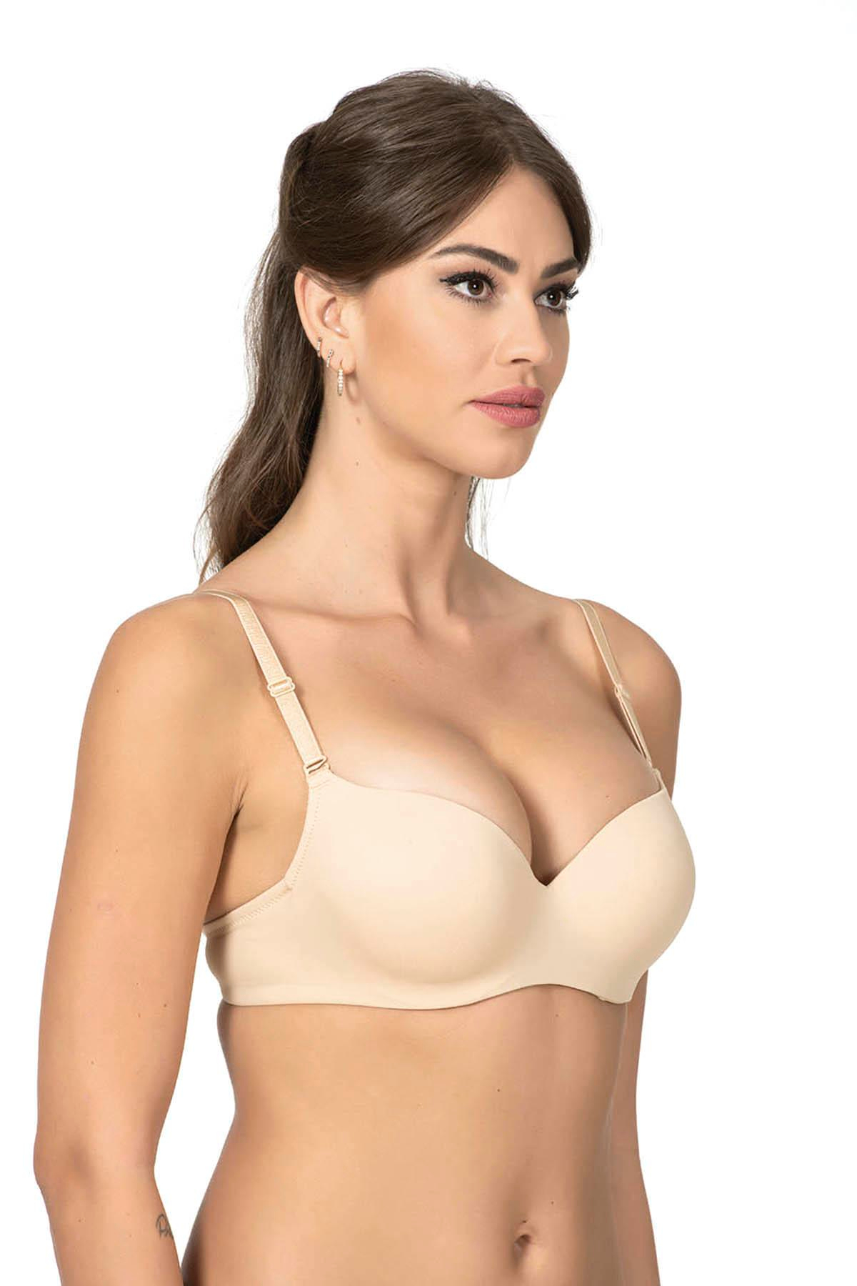 Kadın Dolgusuz Kulaklı Sütyen | Ten 1108