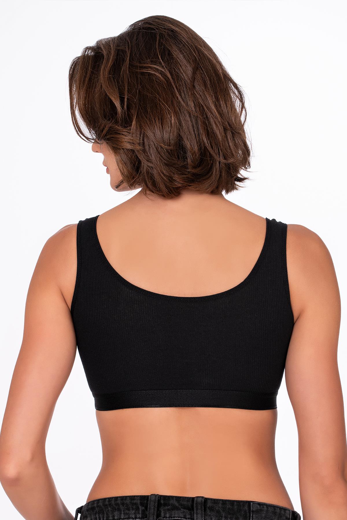 Kadın Kaşkorse Sporcu Sütyen | Siyah 5017