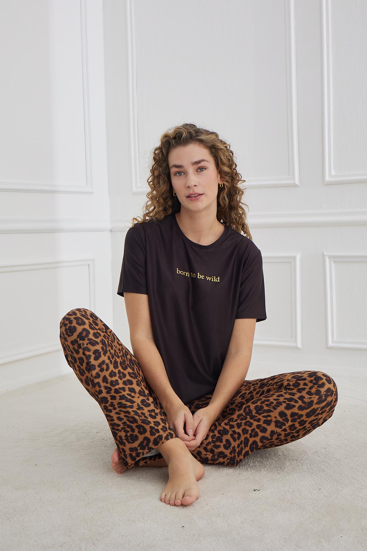 Kadın Marla Bisiklet Yaka Pijama Takım | 30102-1287