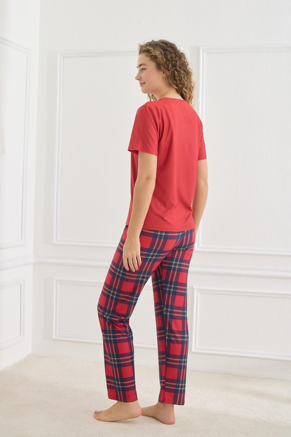 Kadın Marla Bisiklet Yaka Pijama Takım | 30102-598