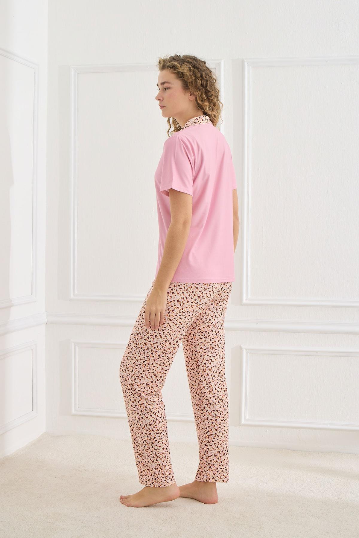 Kadın Marla Önden Düğmeli Pijama Takımı | 30101-970