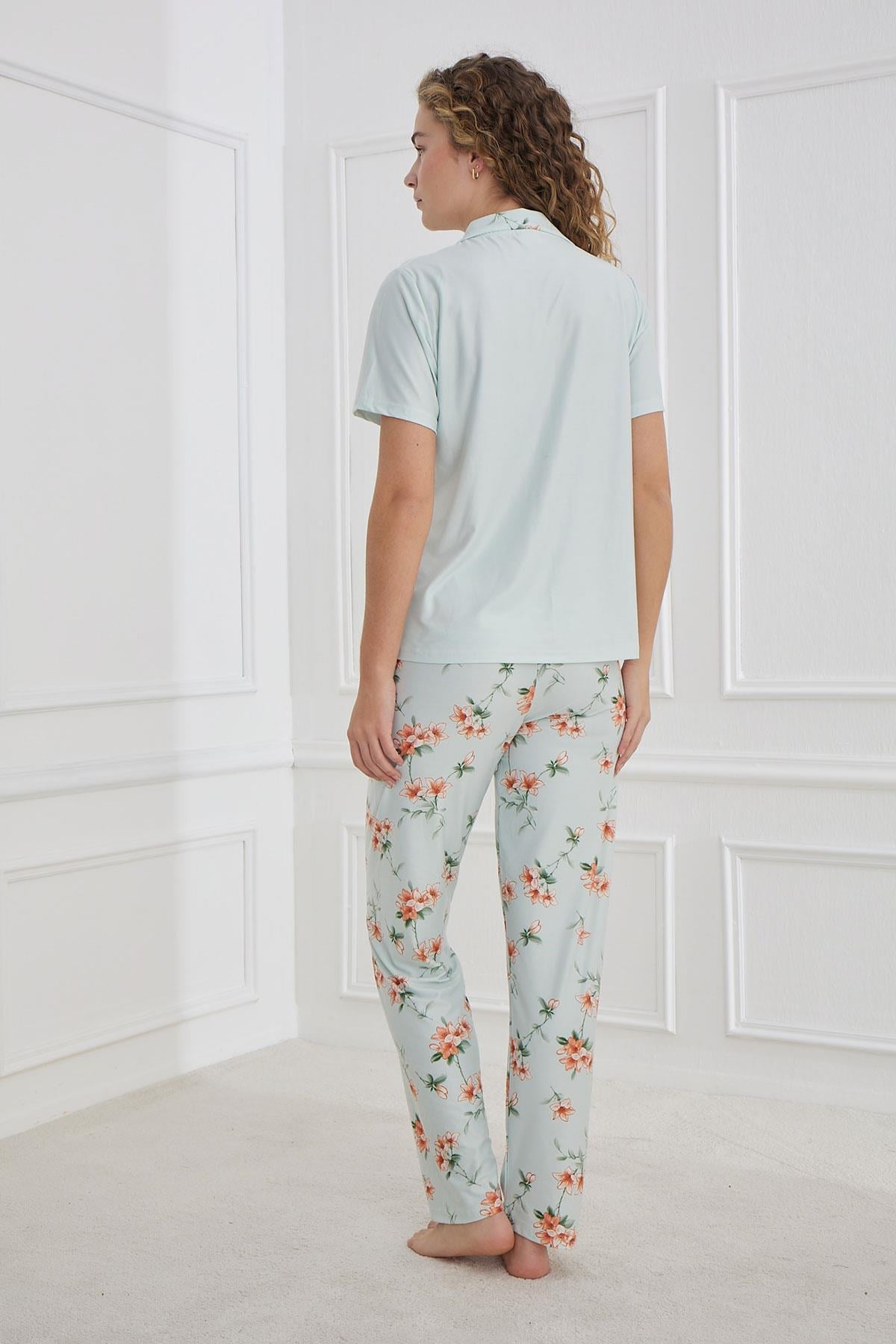 Kadın Marla Önden Düğmeli Pijama Takım | 30101-948