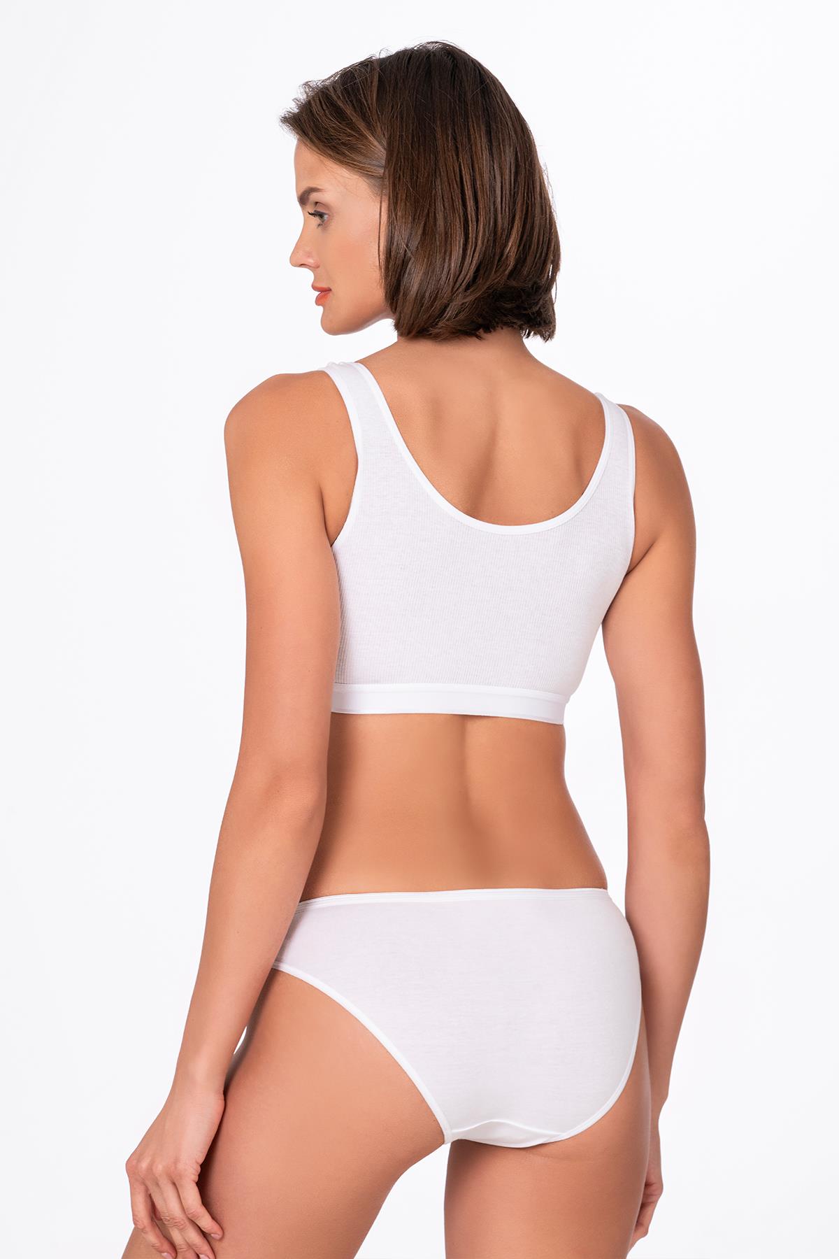 Kadın Pamuklu Modal Slip Külot | Beyaz K23924