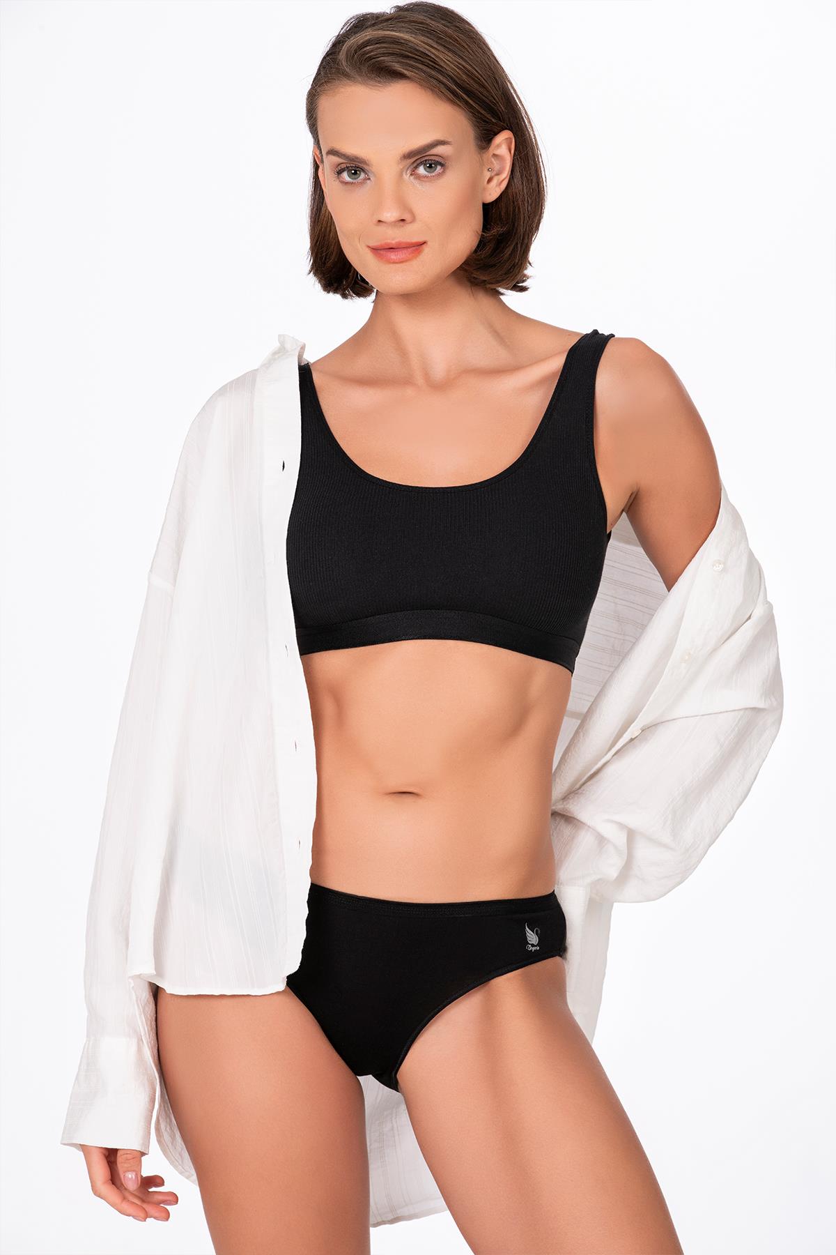 Kadın Pamuklu Modal Slip Külot | Siyah K23924