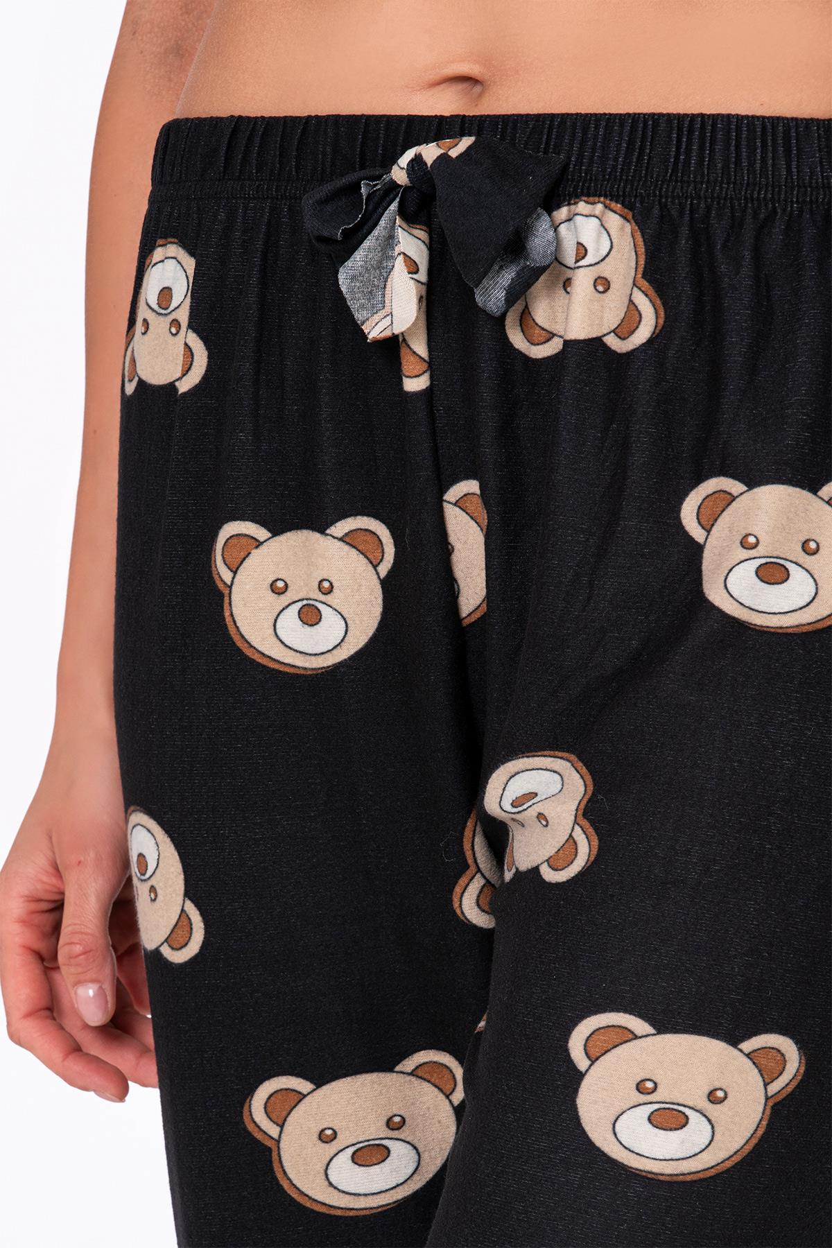 Kadın Süet Pijama Tek Alt