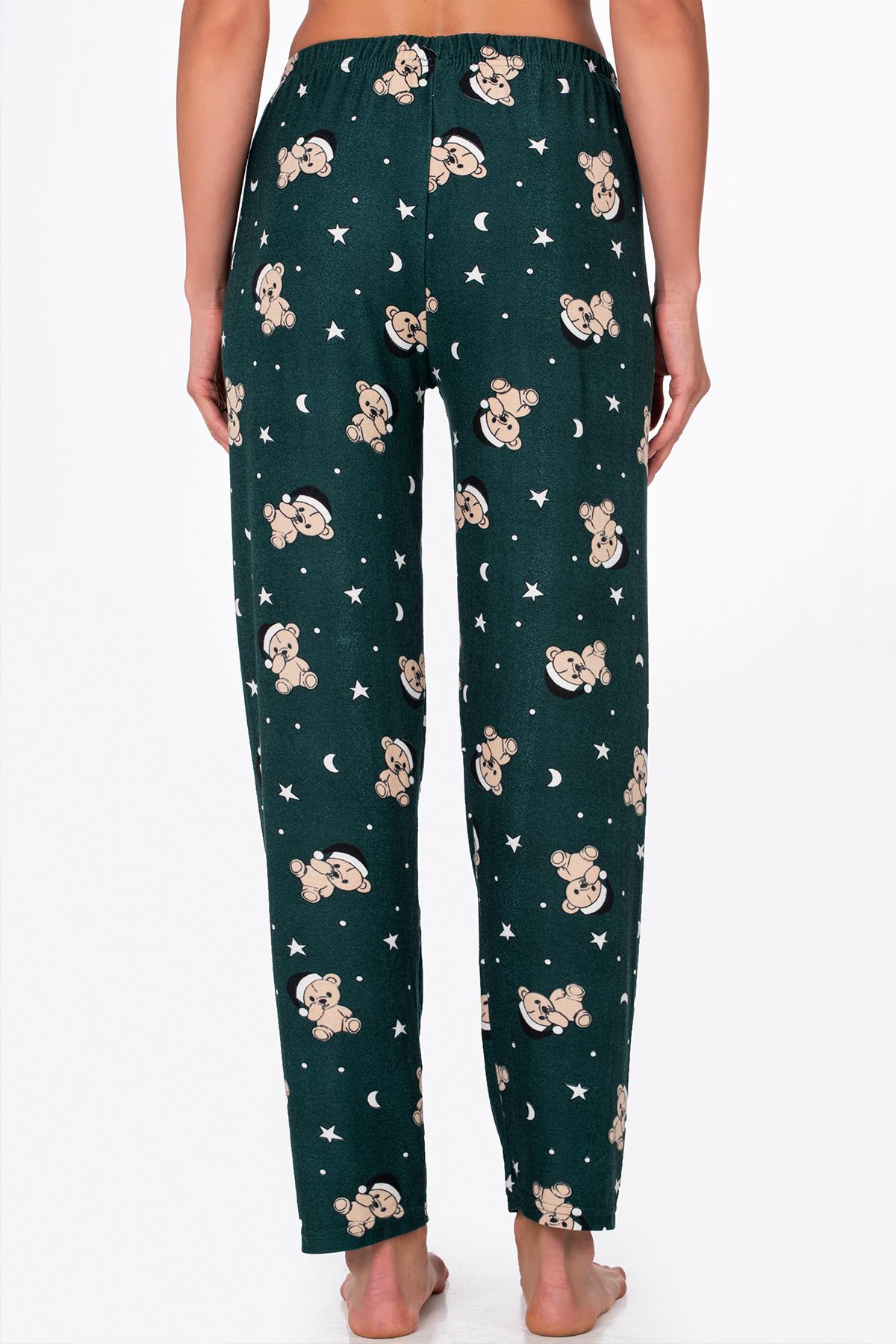 Kadın Süet Pijama Tek Alt