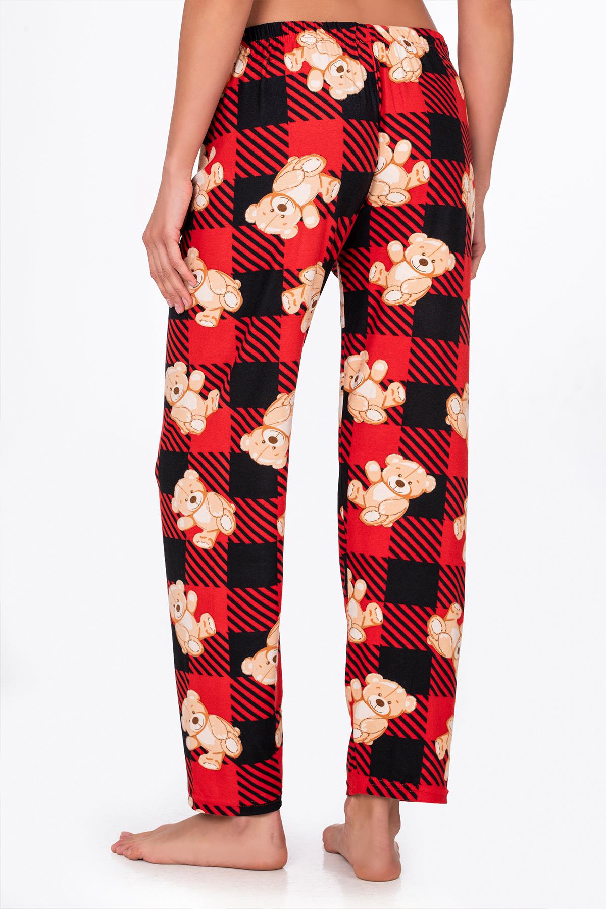 Kadın Süet Pijama Tek Alt