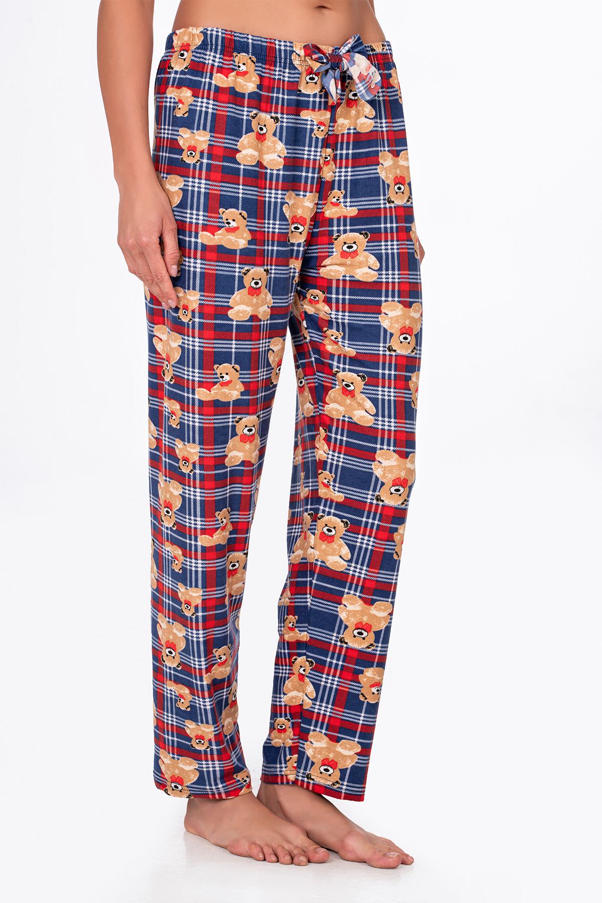 Kadın Süet Pijama Tek Alt