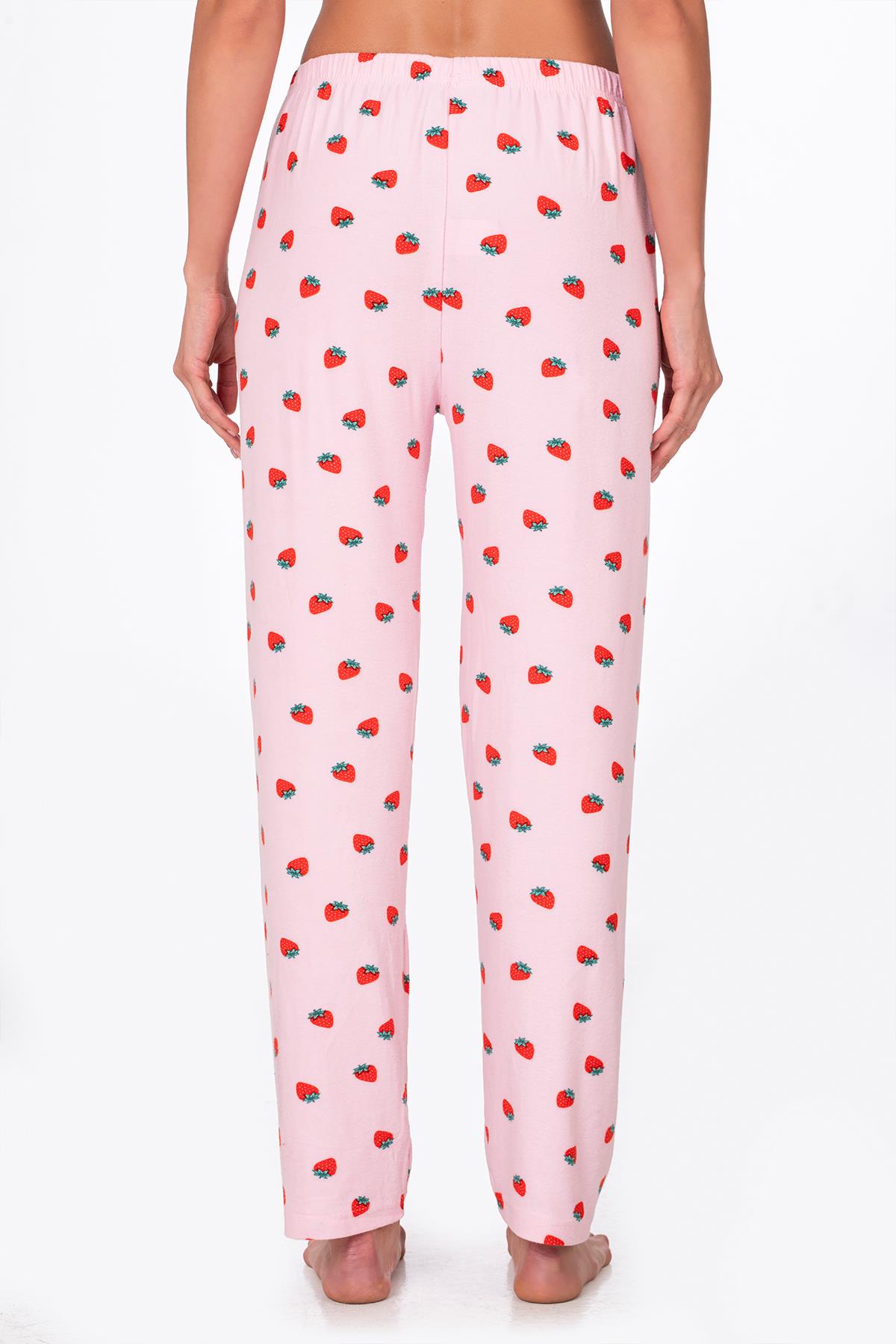 Kadın Süet Pijama Tek Alt