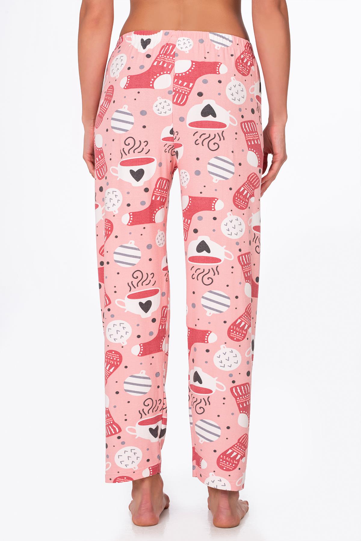 Kadın Süet Pijama Tek Alt