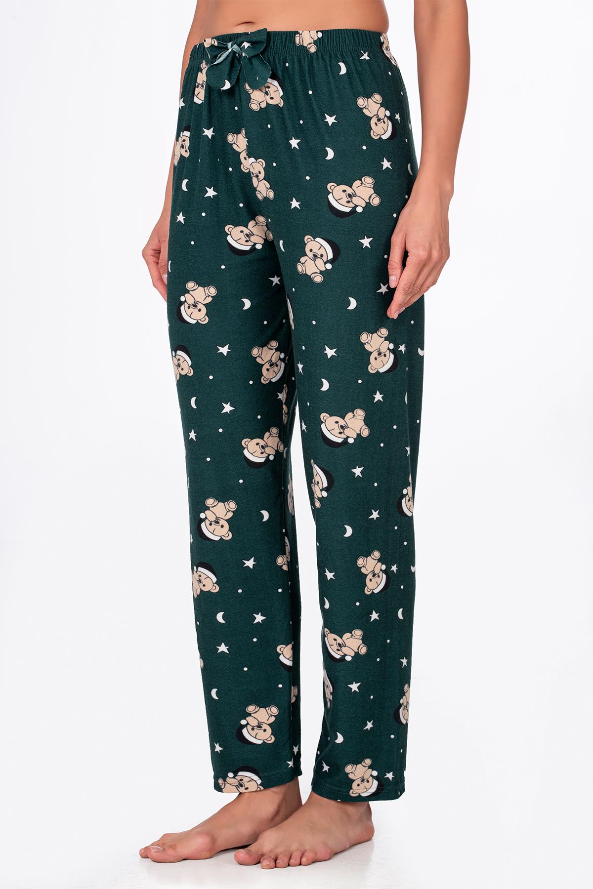 Kadın Süet Pijama Tek Alt