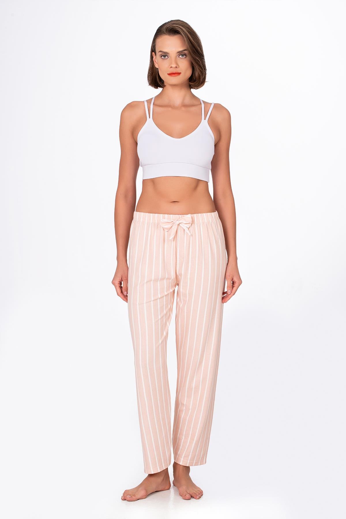 Kadın Süet Pijama Tek Alt