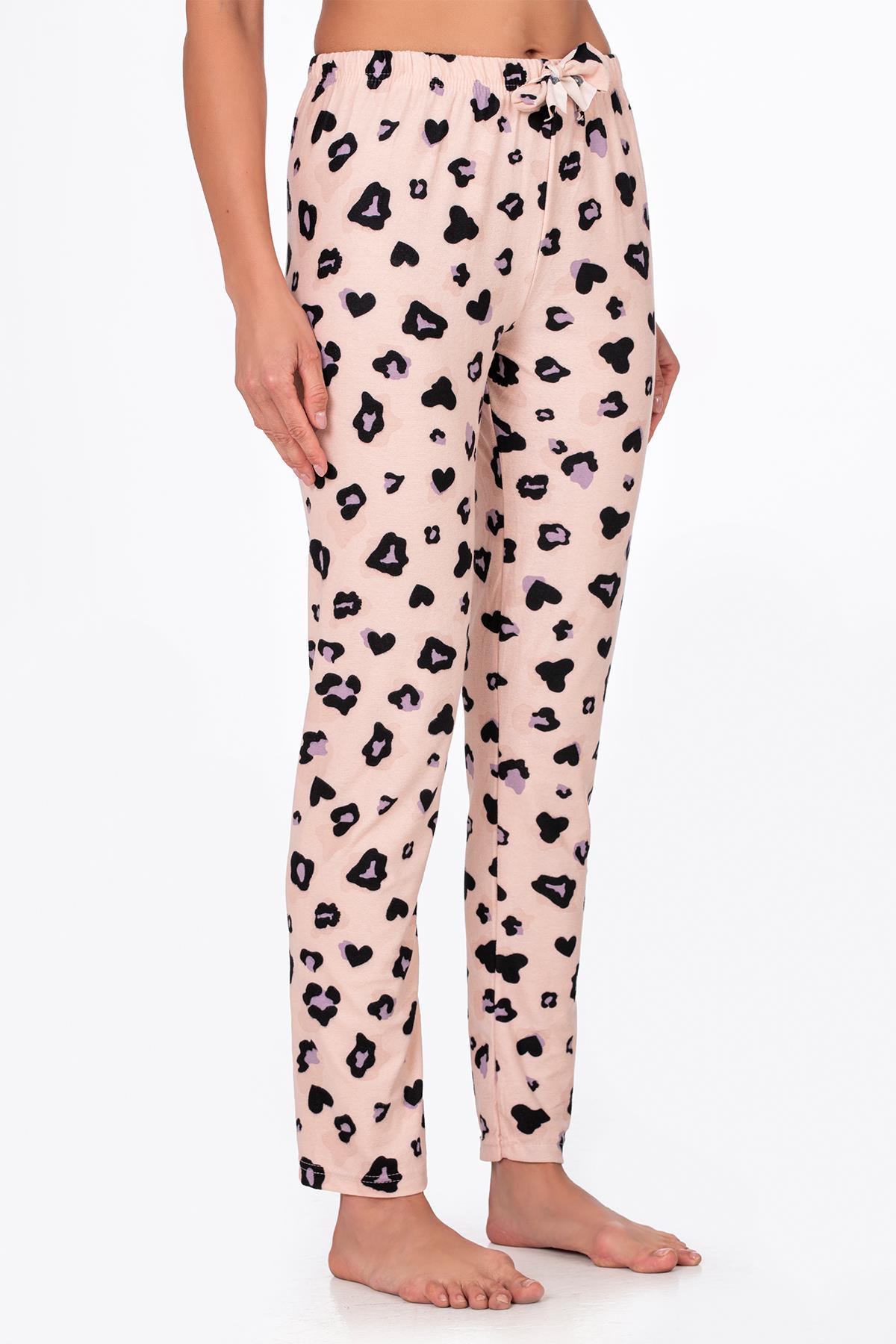 Kadın Süet Pijama Tek Alt