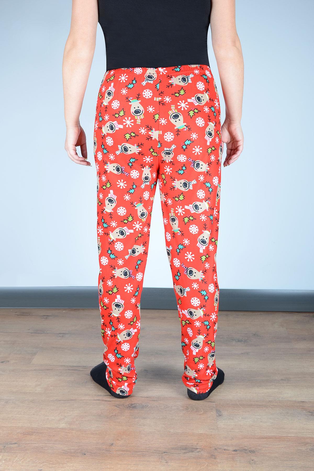 Kadın Süet Pijama Tek Alt | Kırmızı Geyik