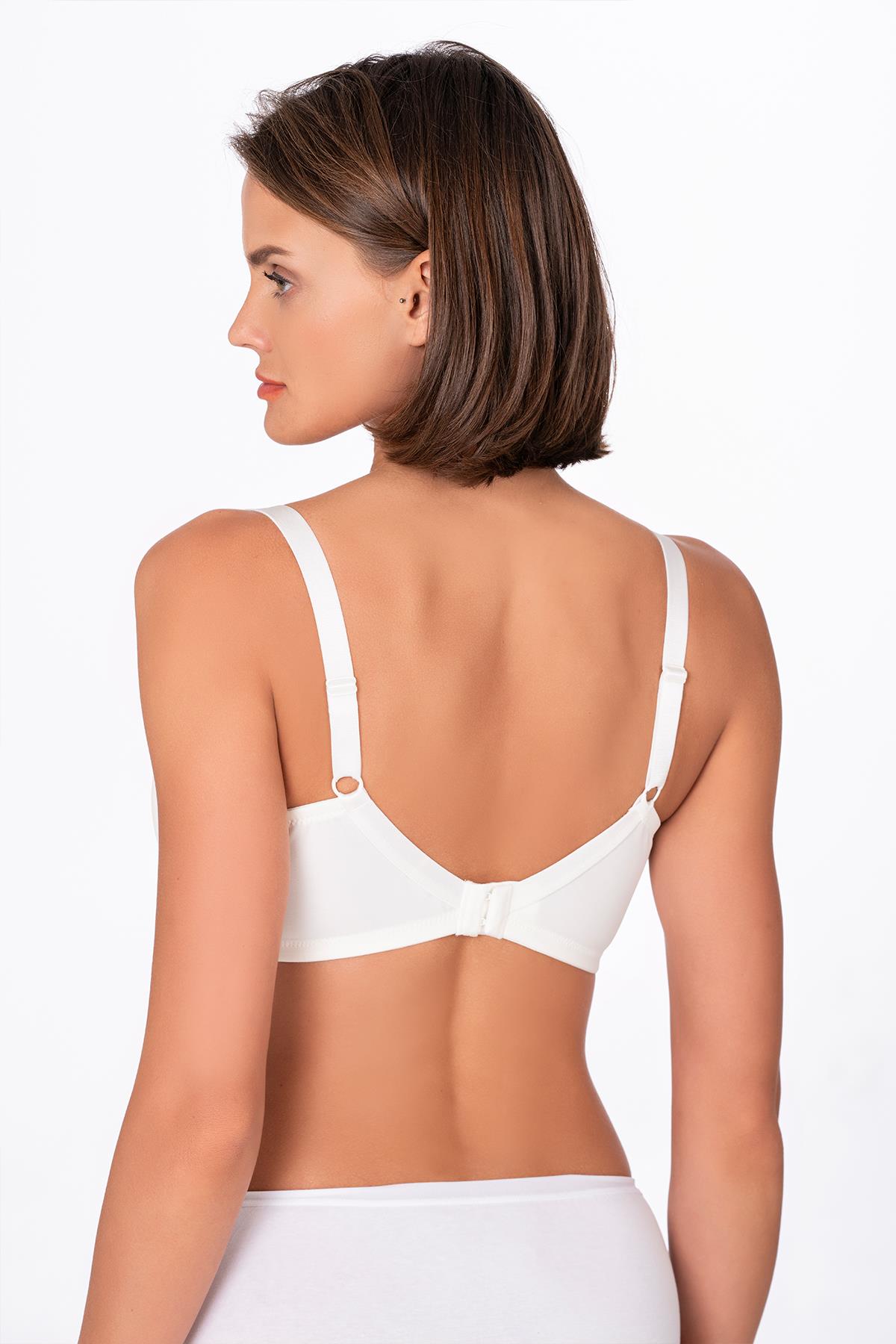 Kadın Tül Detay Toparlayıcı Sütyen | Ekru 706