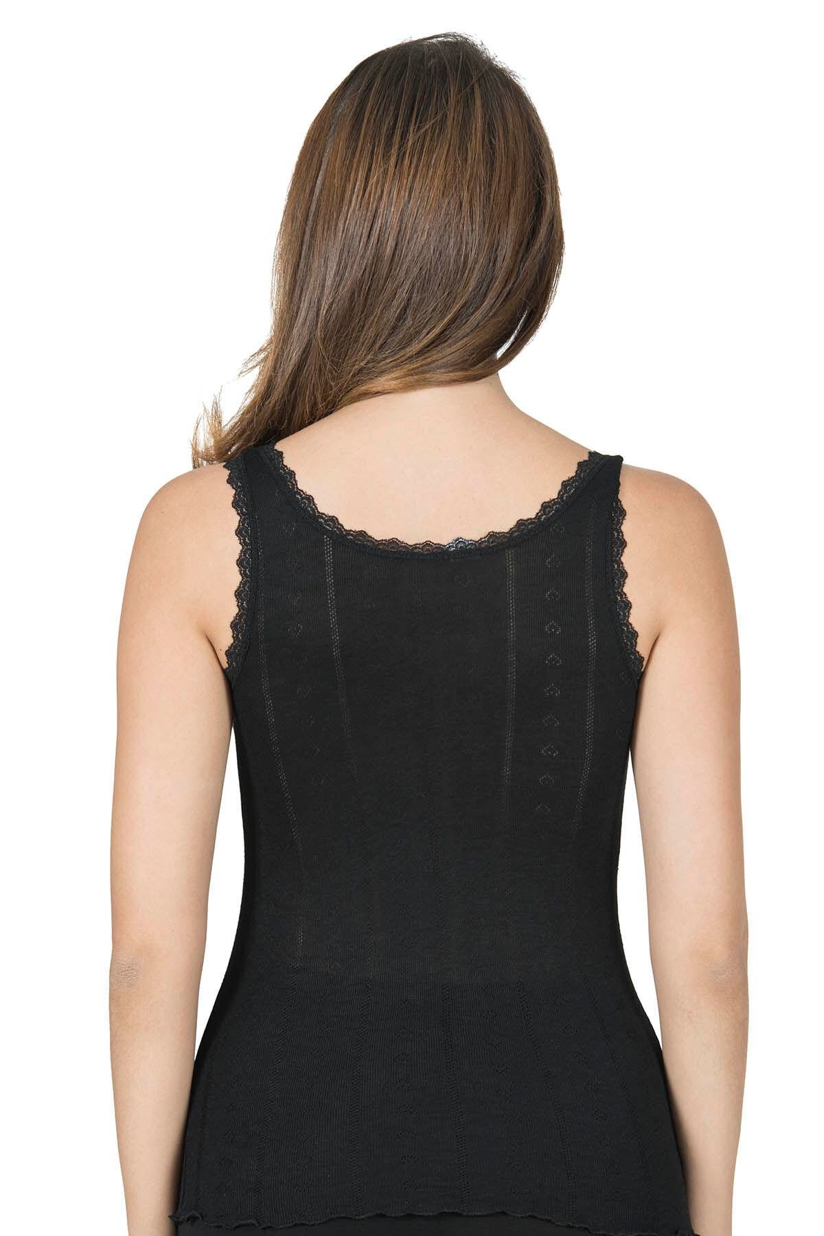 Kadın Yumoş Atlet Siyah | Kompedan  K23493 