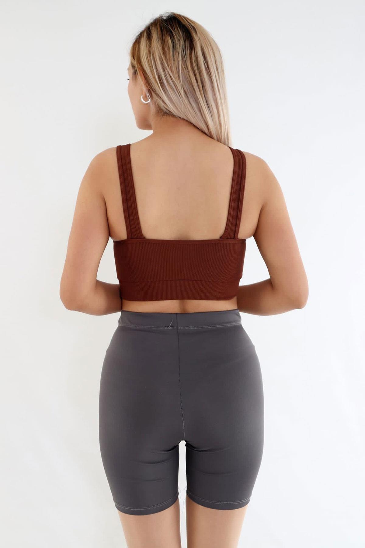 Kompedan Fitilli Crop | Sporcu Sütyeni