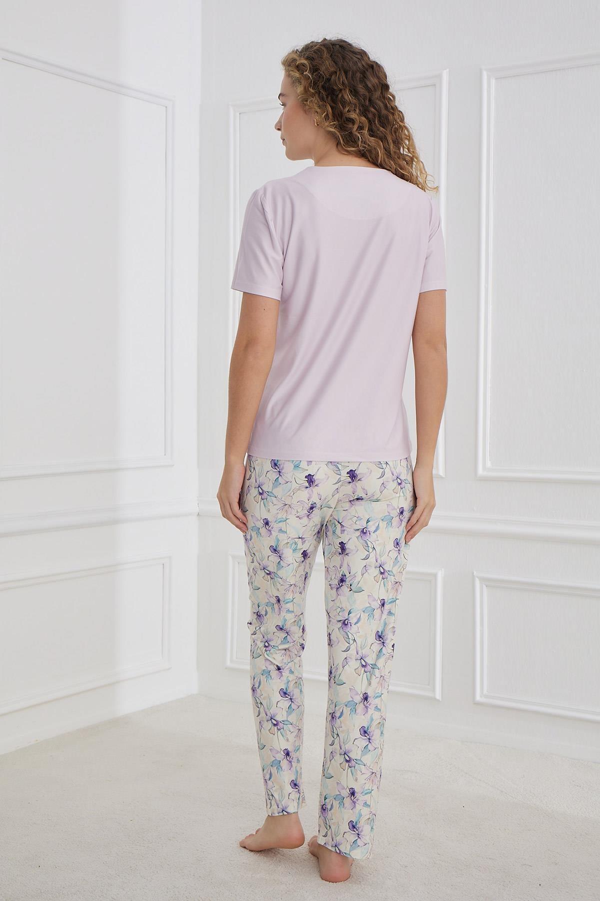 Marla Kadın Bisiklet Yaka Pijama Takım | 30102-1168