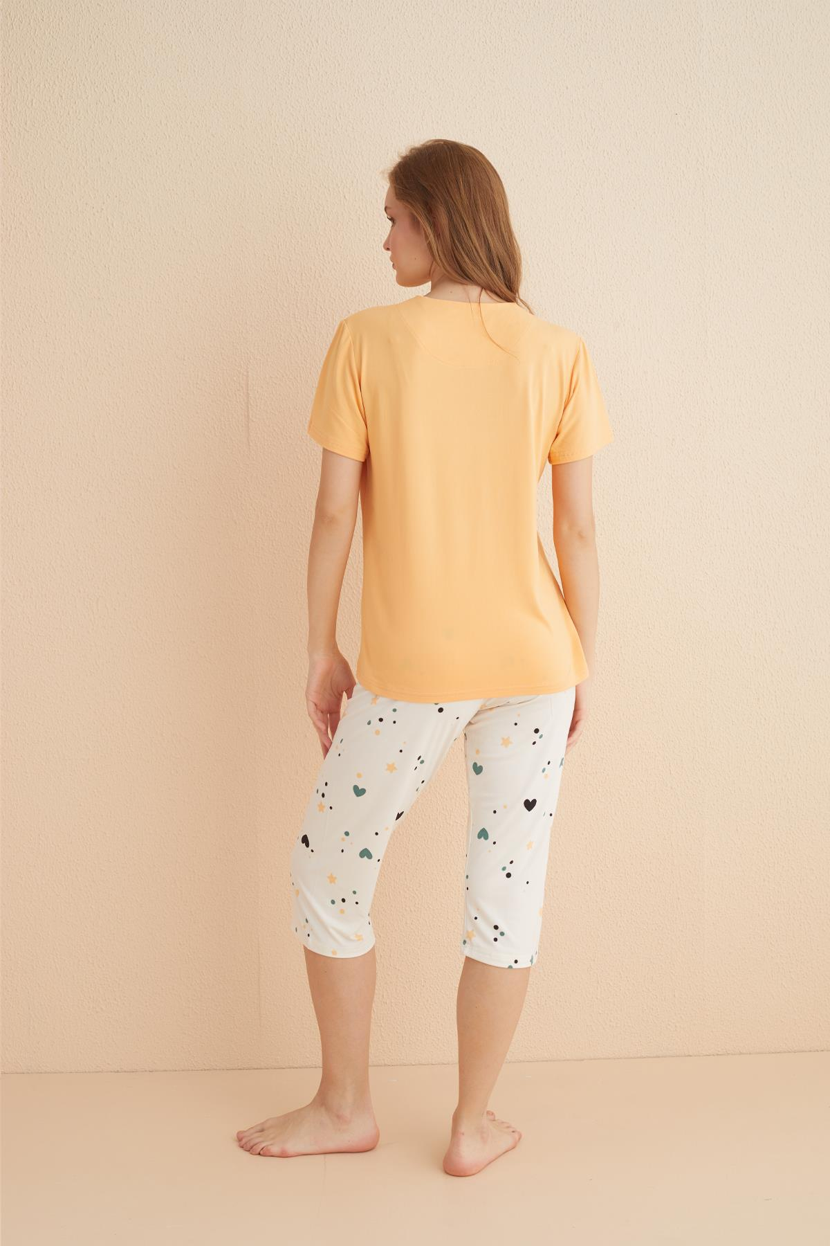 Milan Genç Kısa Kollu Kaprili Pijama Takım | 50108-16