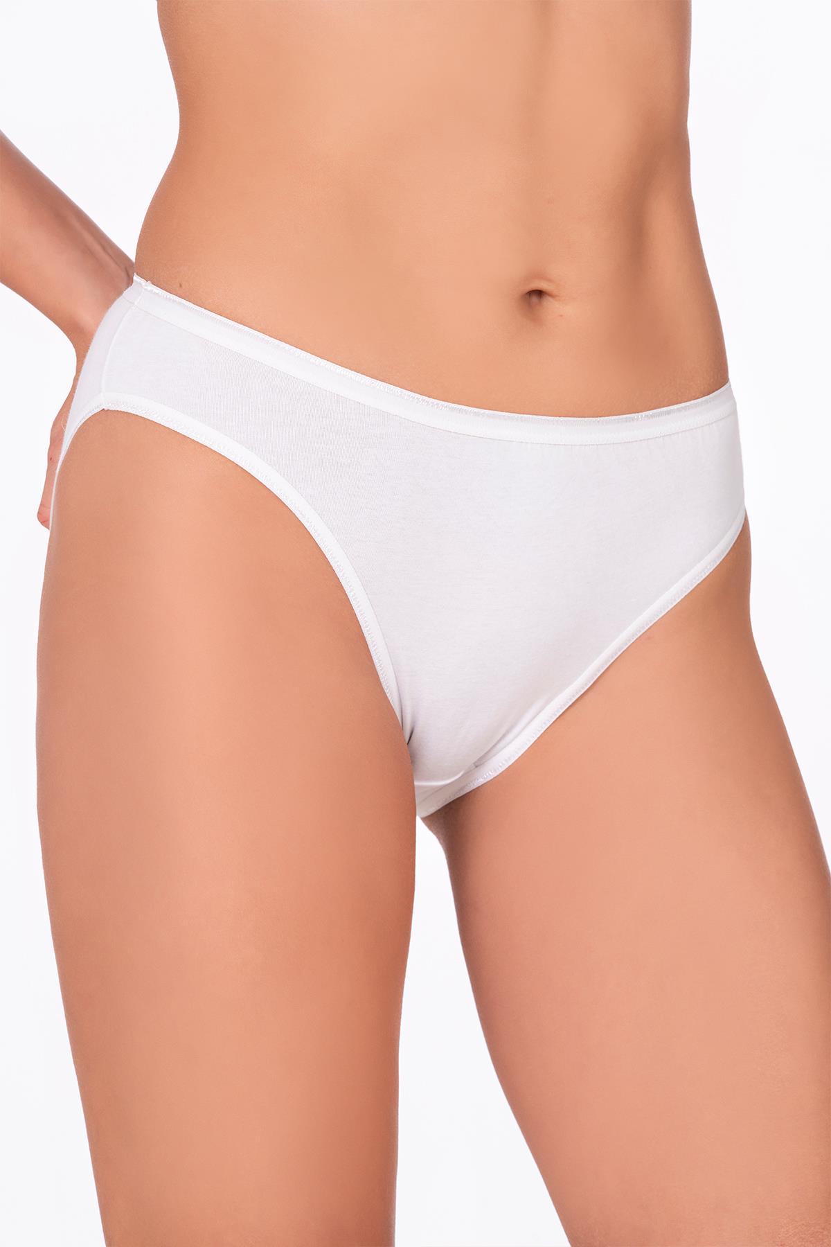 Pamuklu Likralı Süprem Slip Külot | Beyaz K6120