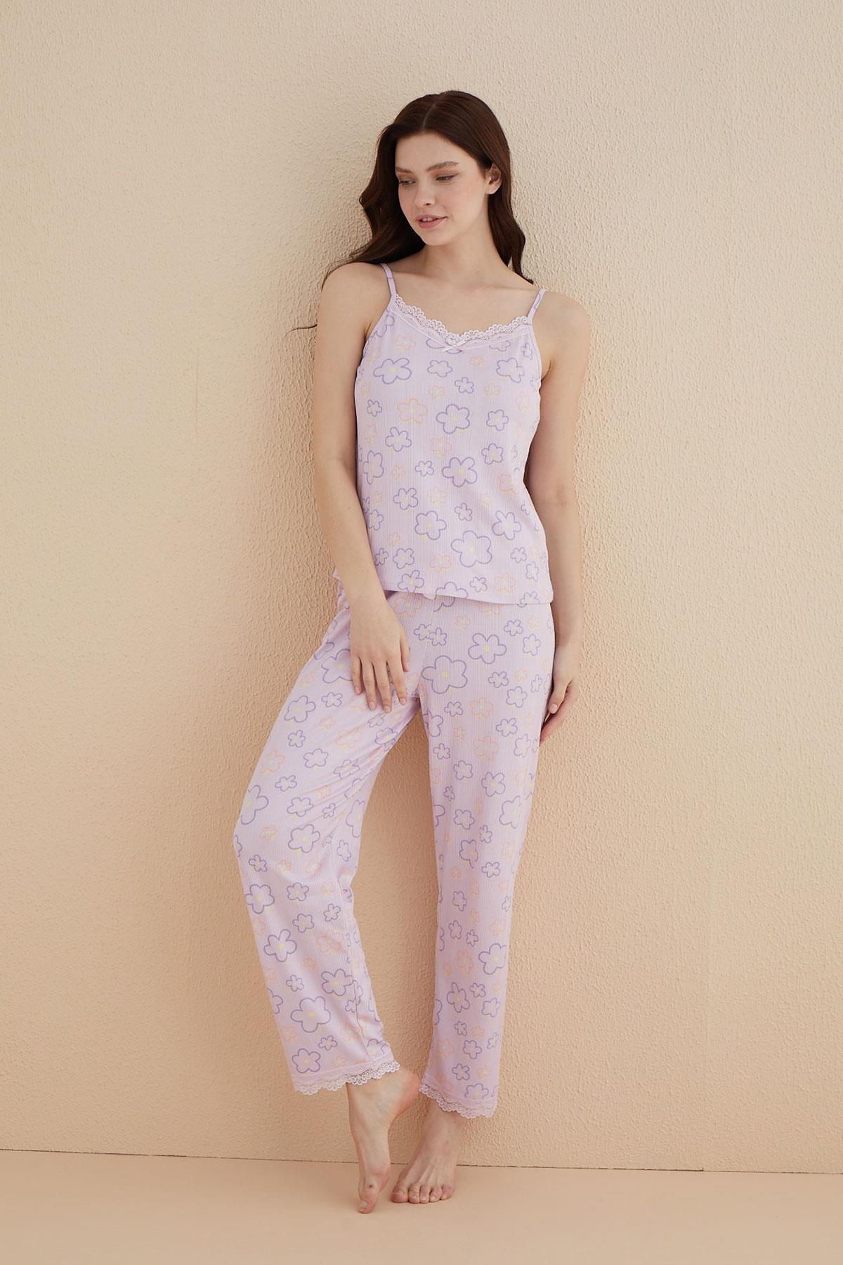 Pegasus Genç İp Askılı Altı Uzun Pijama Takım | 80115-51