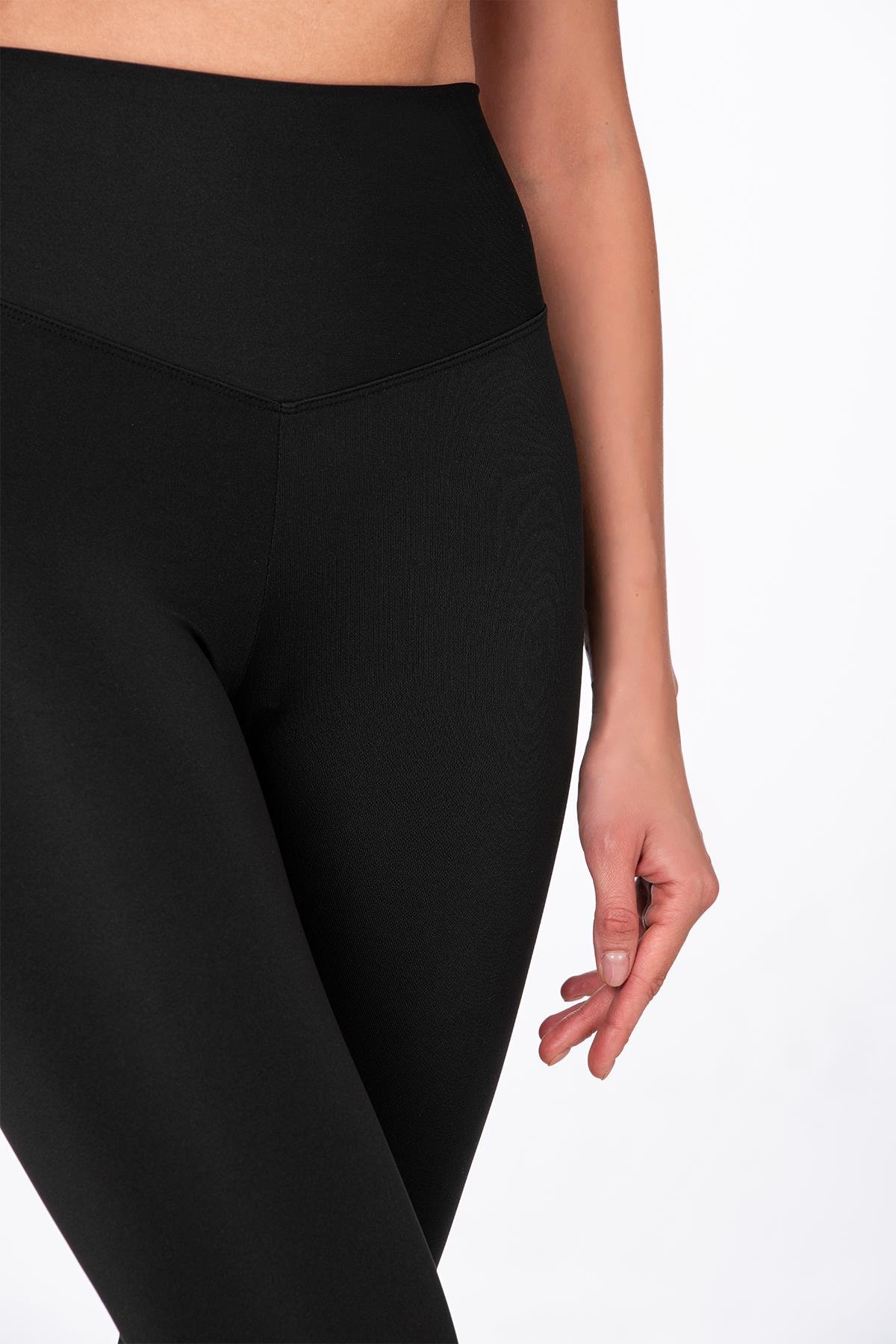 Yüksek Bel Spor Tayt | Siyah