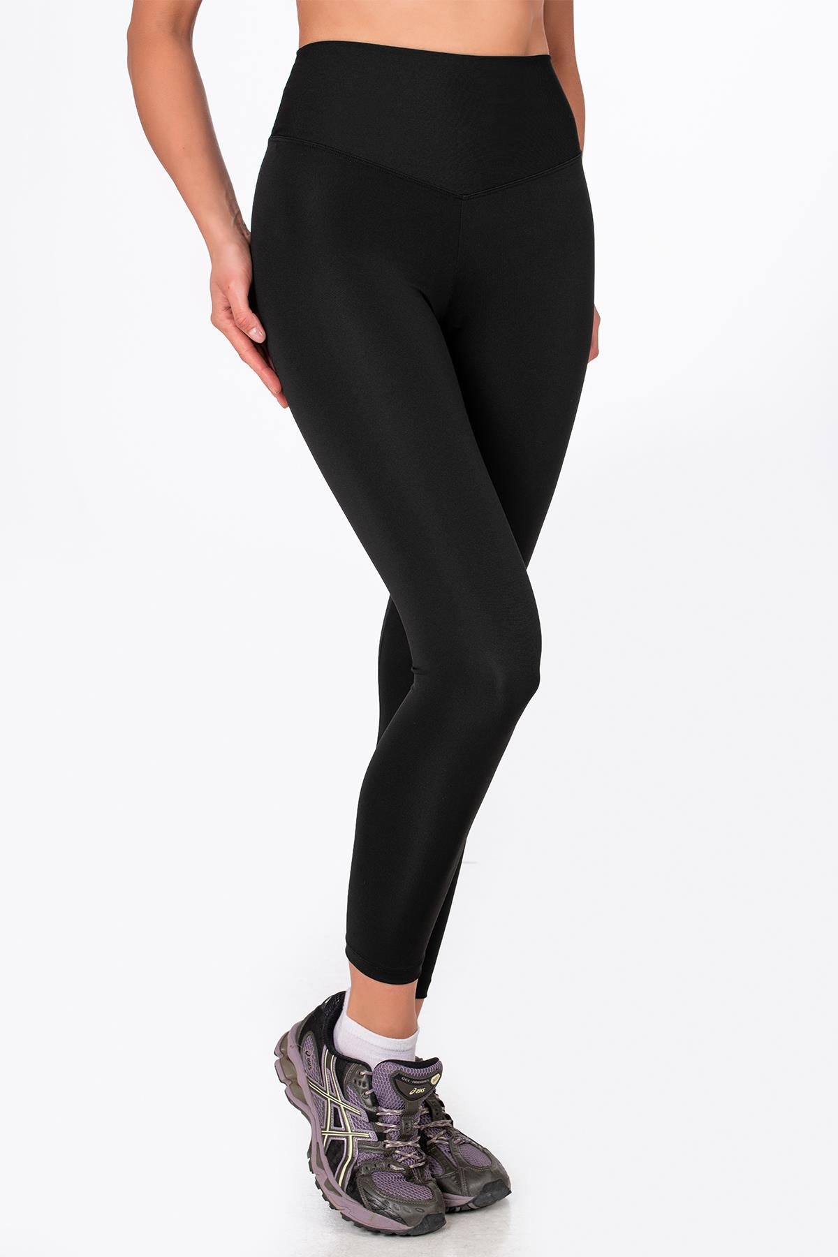 Yüksek Bel Spor Tayt | Siyah