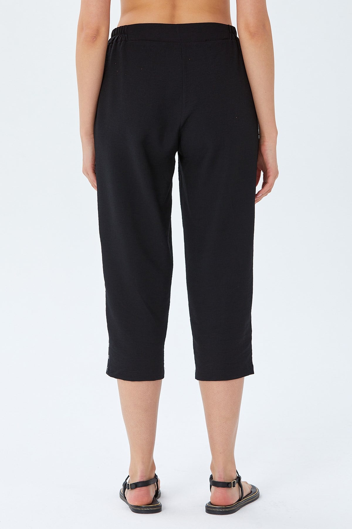 Beli Çıtçıtlı Paçası Kuşgozu Detaylı Pantolon 026-3509