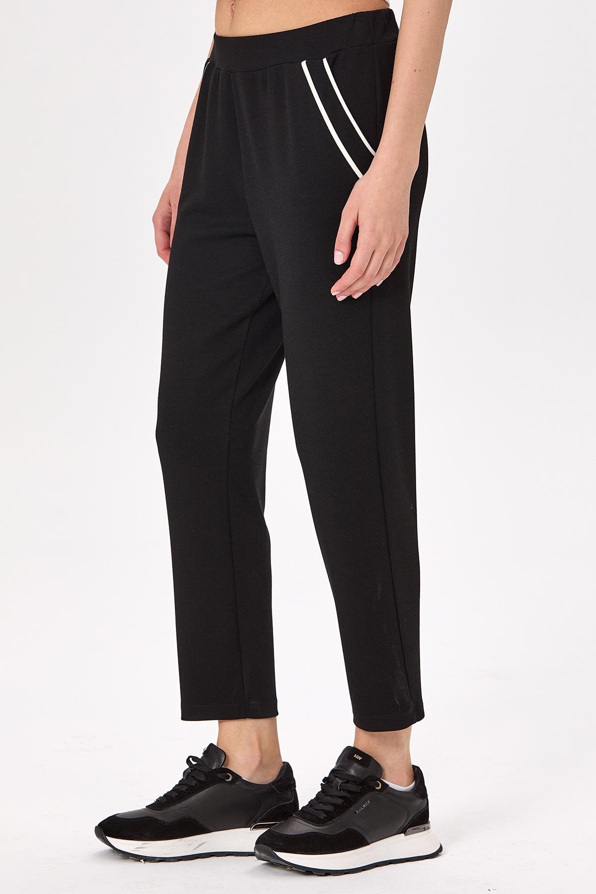 Beli Lastikli Ara Biye Detaylı Cepli Pantolon 025-2103