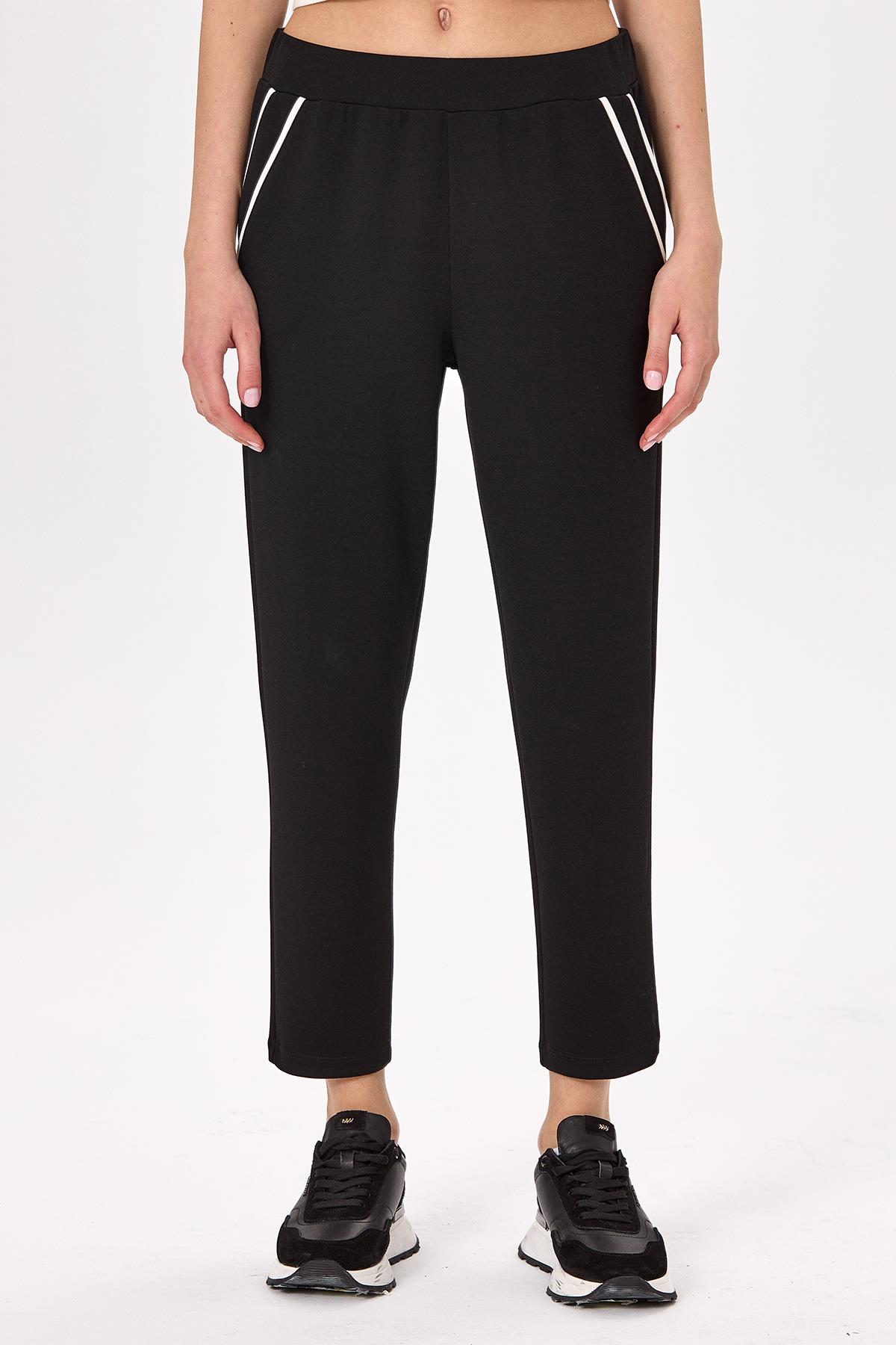 Beli Lastikli Ara Biye Detaylı Cepli Pantolon 025-2103