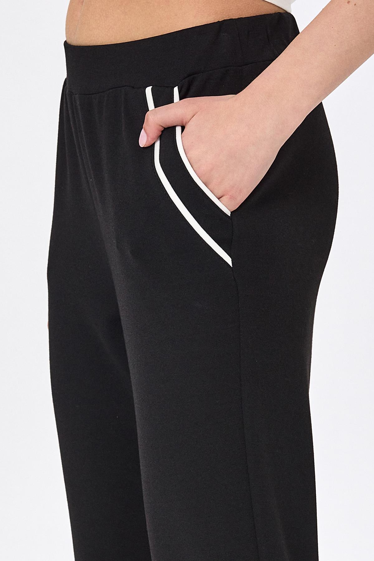 Beli Lastikli Ara Biye Detaylı Cepli Pantolon 025-2103