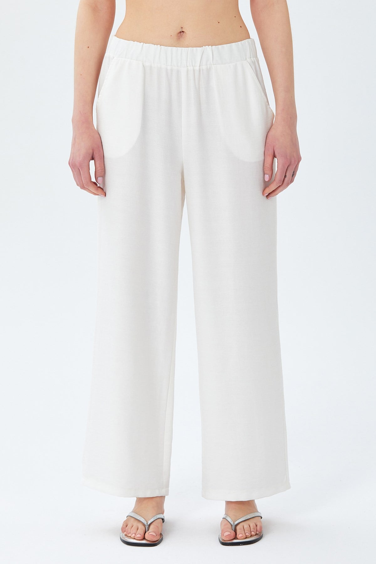 Beli Lastikli Bol Paça Pantolon 026-3501