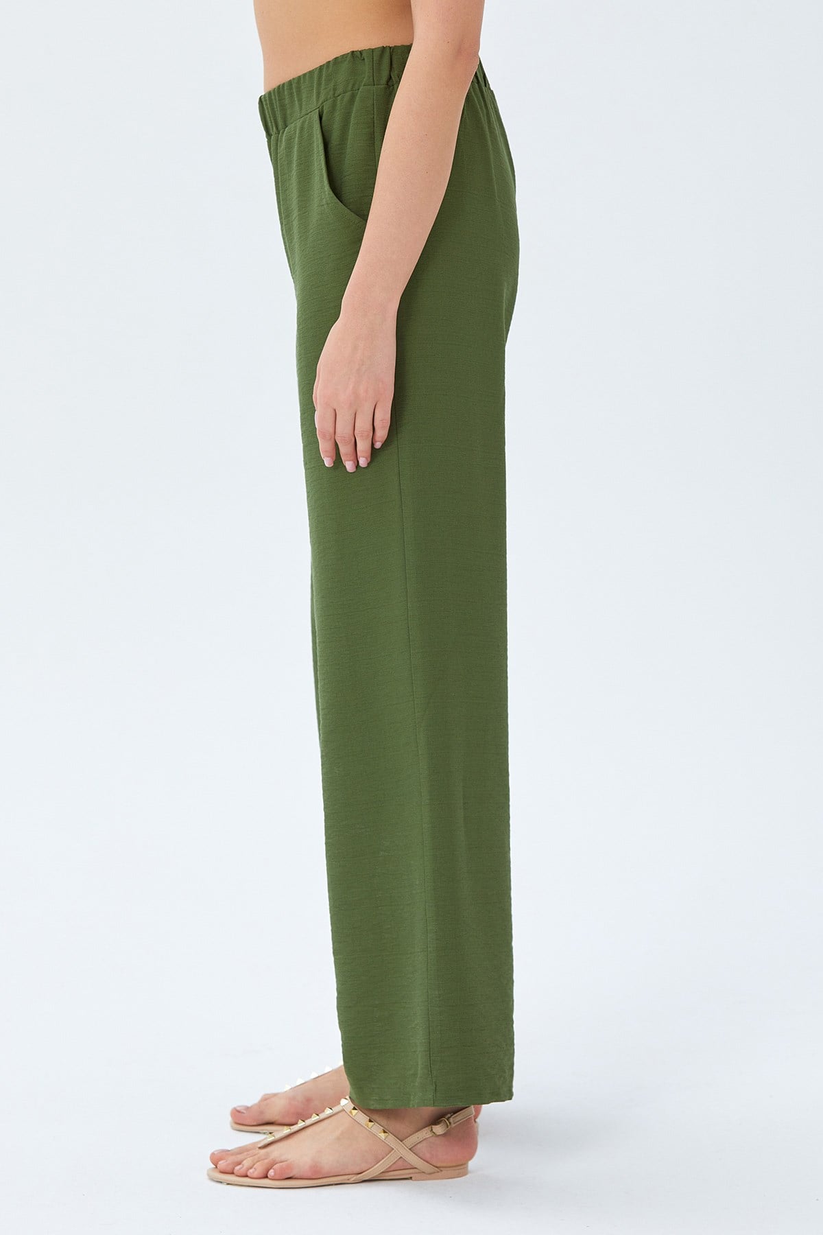 Beli Lastikli Bol Paça Pantolon 026-3501