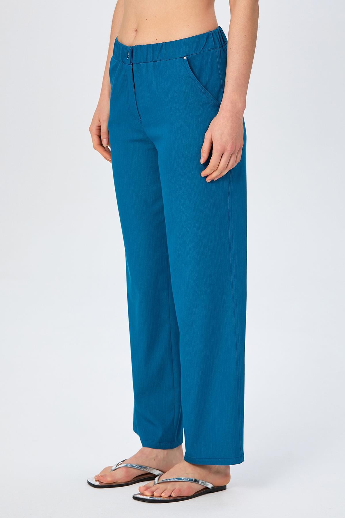 Beli Lastikli Cepli Bol Paça Pantolon 026-3518