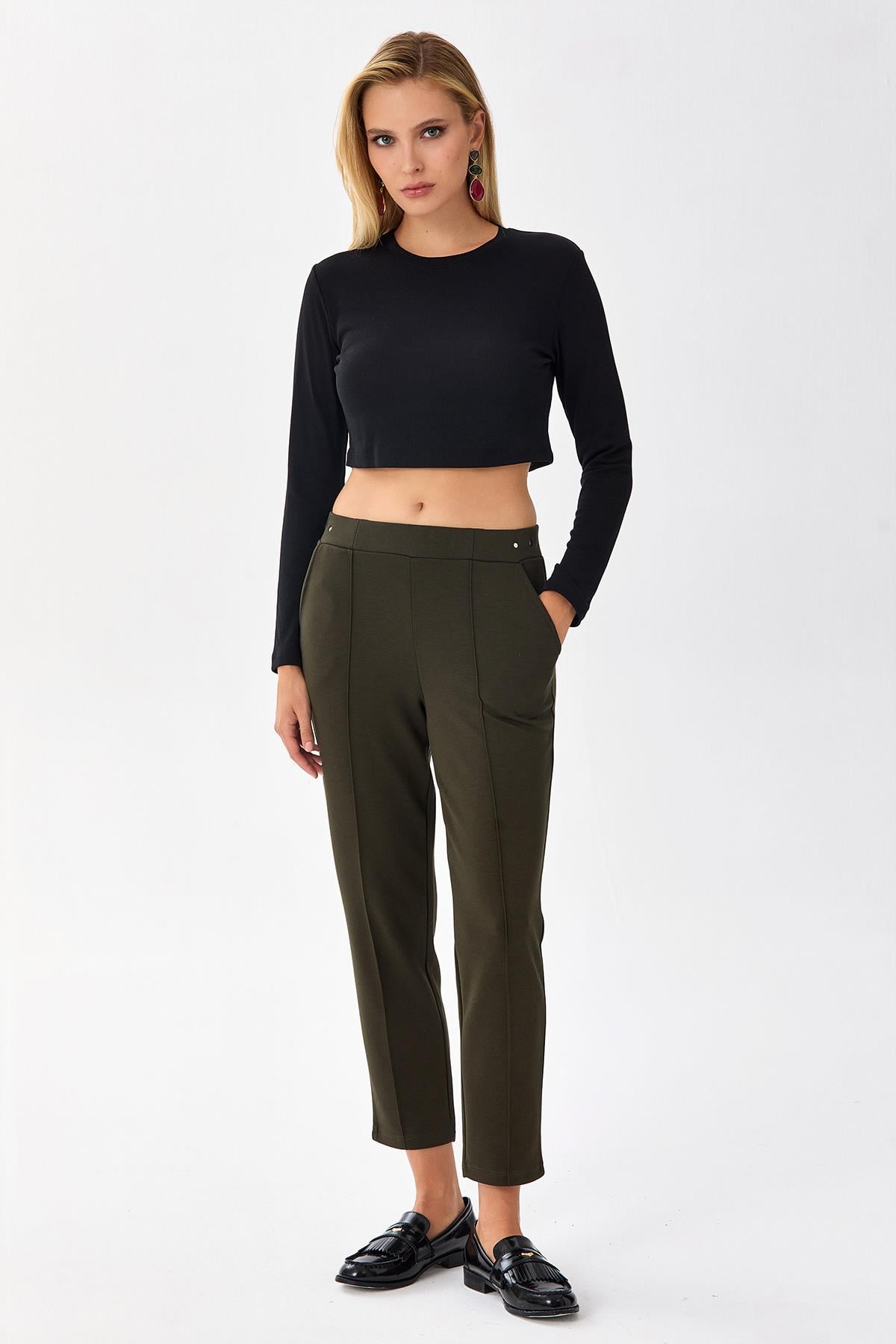 Beli Lastikli Cepli Pantolon 256-2118