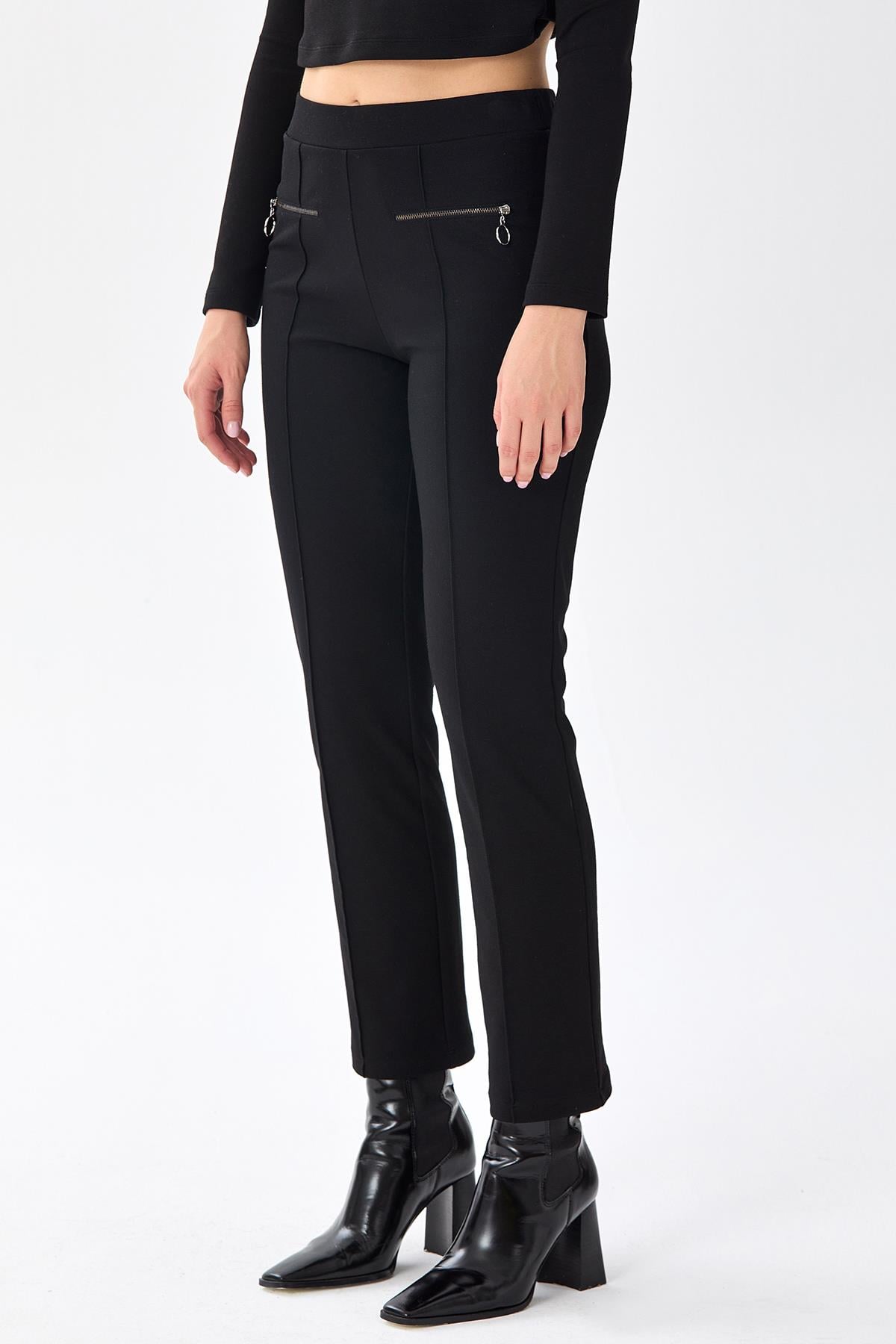 Beli Lastikli Fermuar Cep Detaylı Pantolon 256-2004