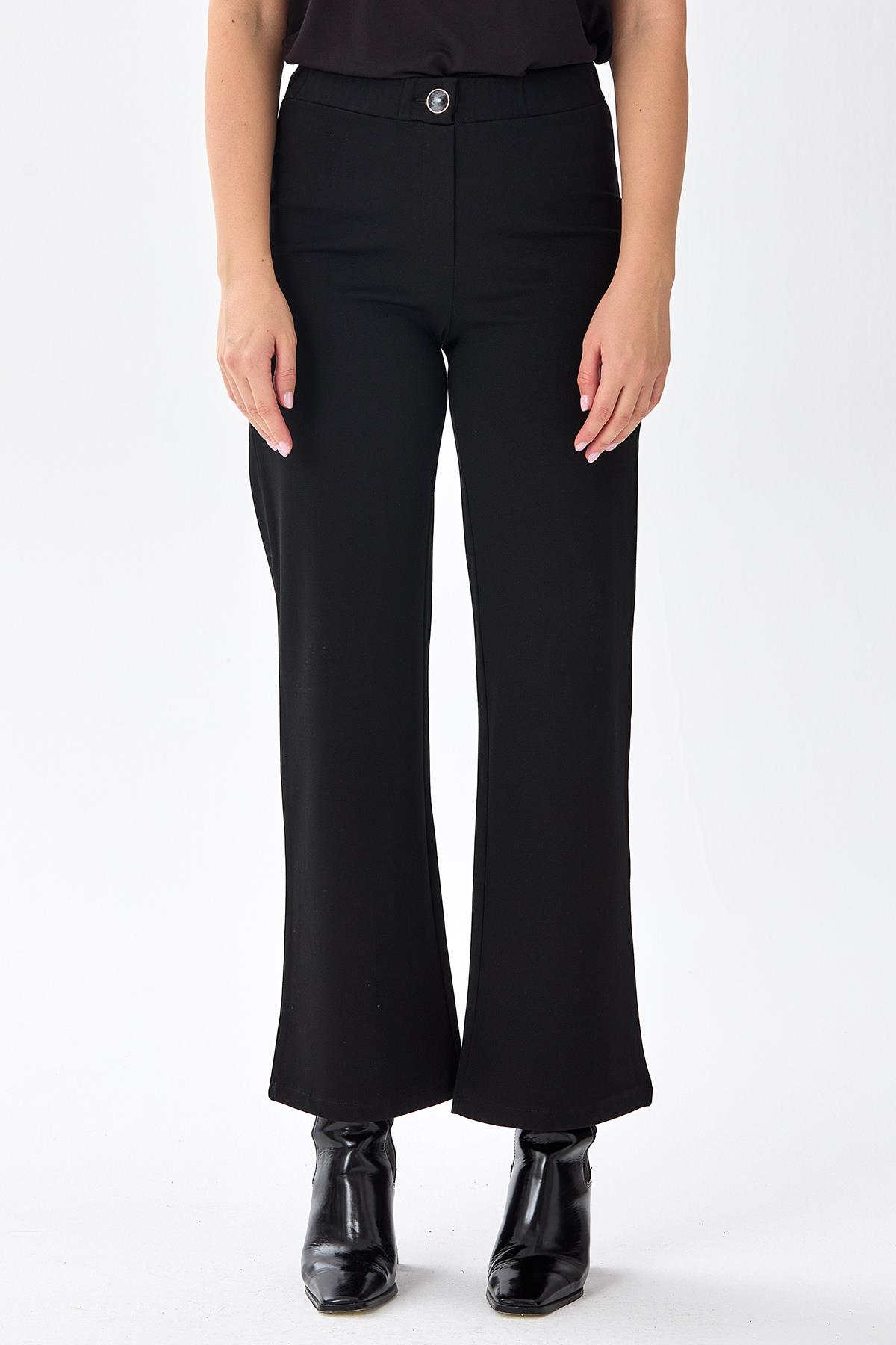Beli Lastikli Geniş Paça Pantolon 256-2007