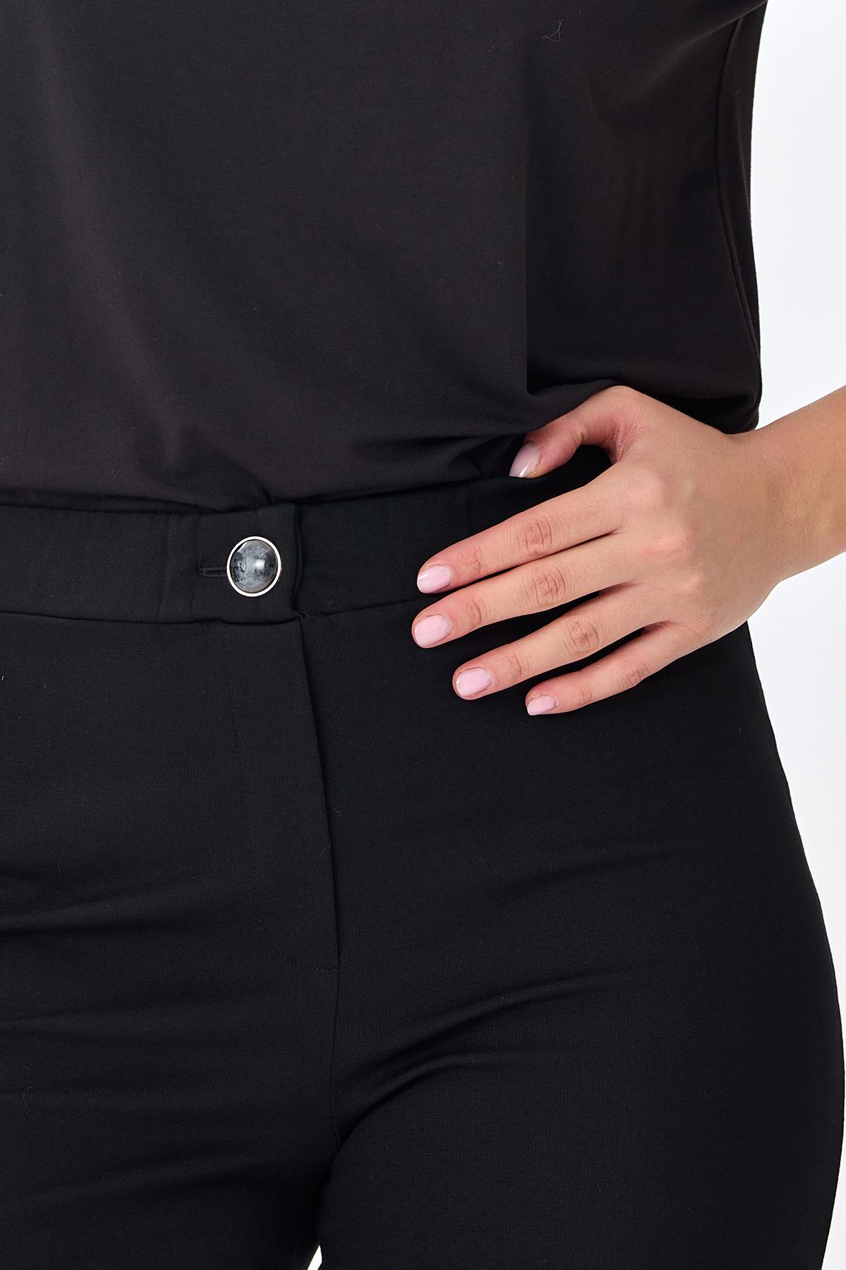 Beli Lastikli Geniş Paça Pantolon 256-2007
