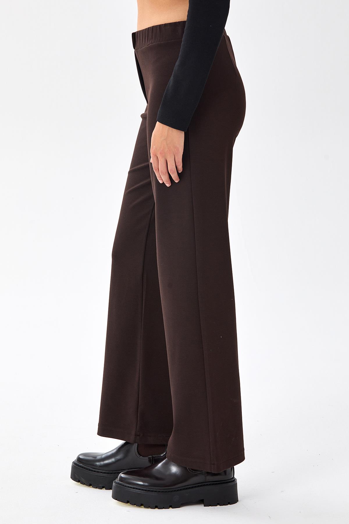 Beli Lastikli Geniş Paça Pantolon 256-2007