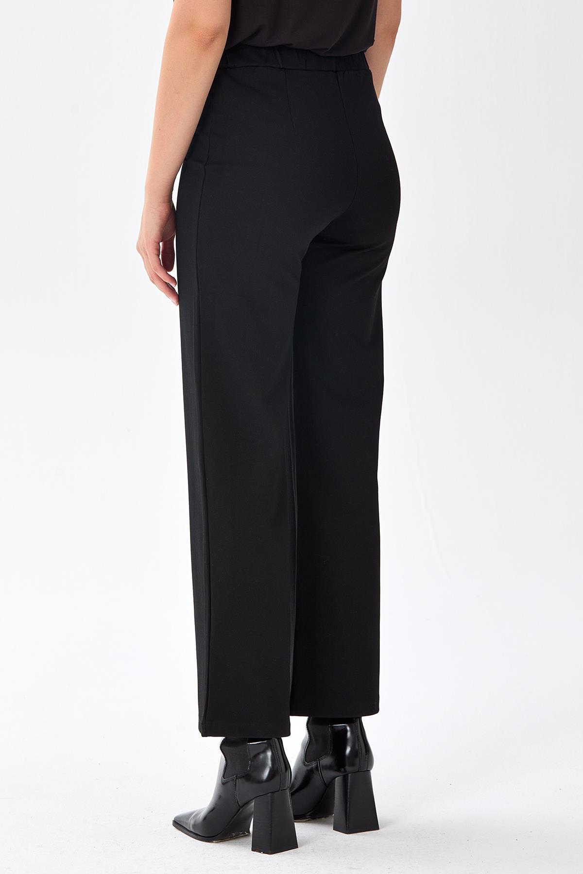 Beli Lastikli Geniş Paça Pantolon 256-2007